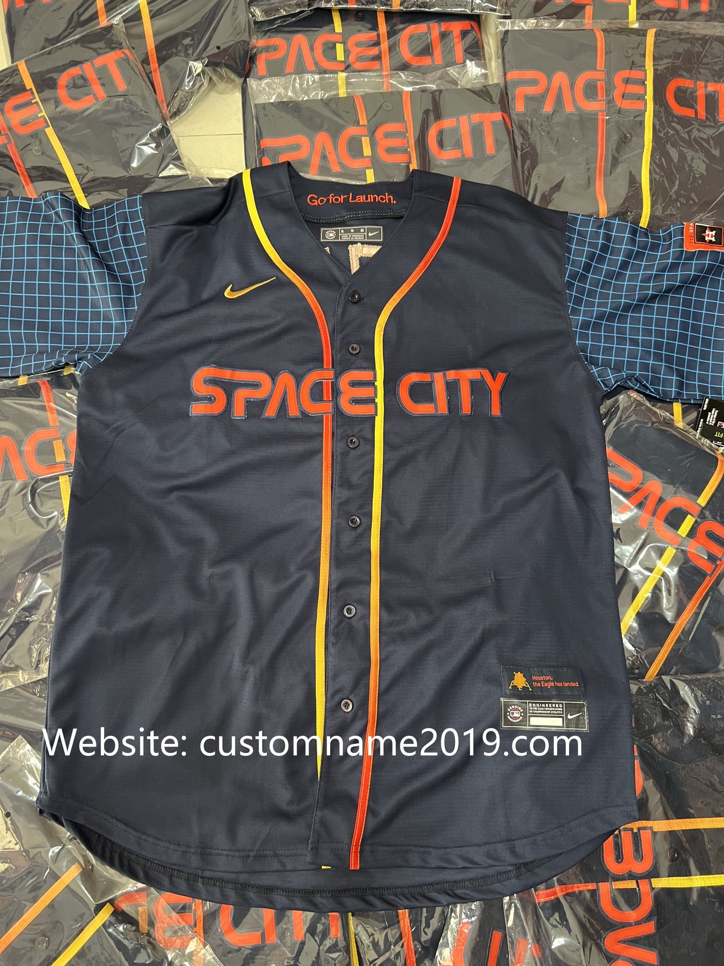 Baseball Jerseys New Houston Astros 27 Jose Altuve Navy Stitched 2022 Space City Connect Jerseys view 8