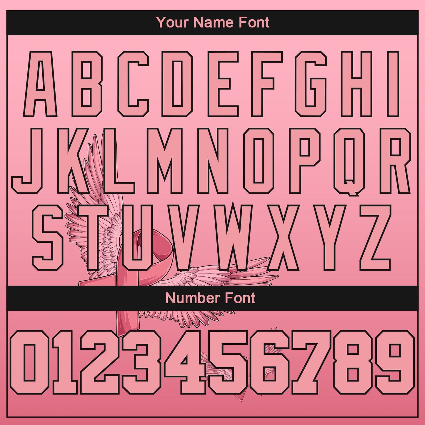 Custom 3D Pink Ribbon With Angel Wings Breast Cancer Awareness Month Women Health Care Support Authentic Baseball Jersey view 5
