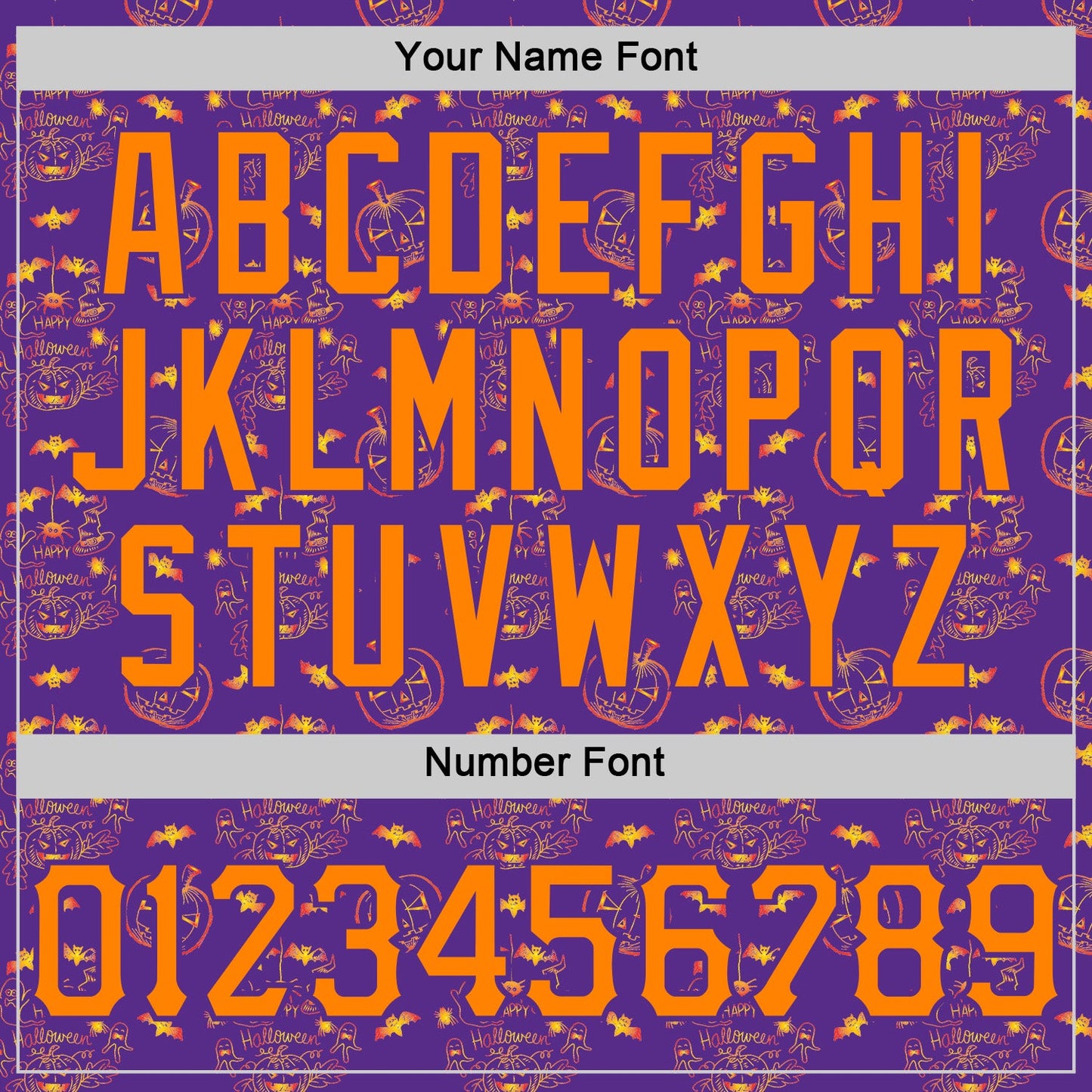 Custom Purple Bay Orange 3D Halloween Pumpkin Bat Doodle Party Costume Ideas Sports Pullover Sweatshirt Hoodie view 4