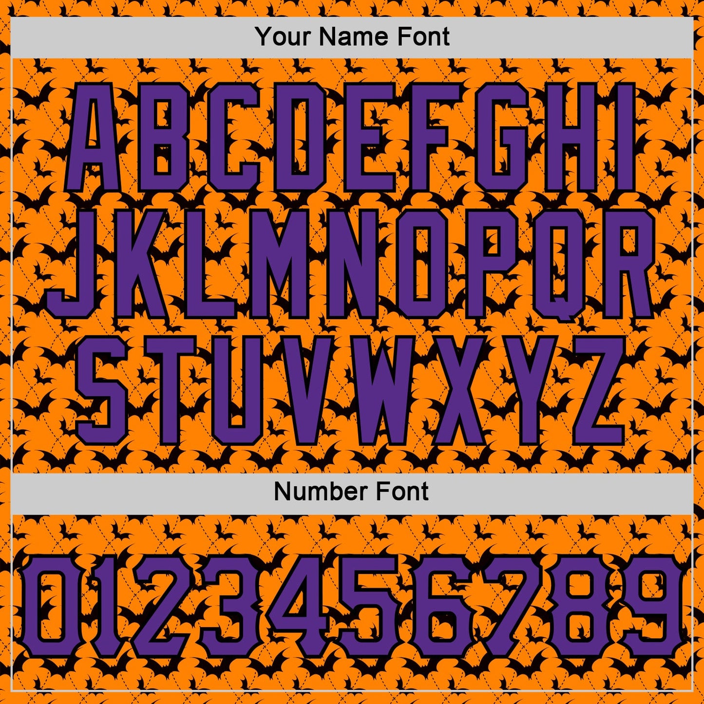 Custom Bay Orange Purple-Black 3D Halloween Bat Party Costume Ideas Sports Pullover Sweatshirt Hoodie view 4