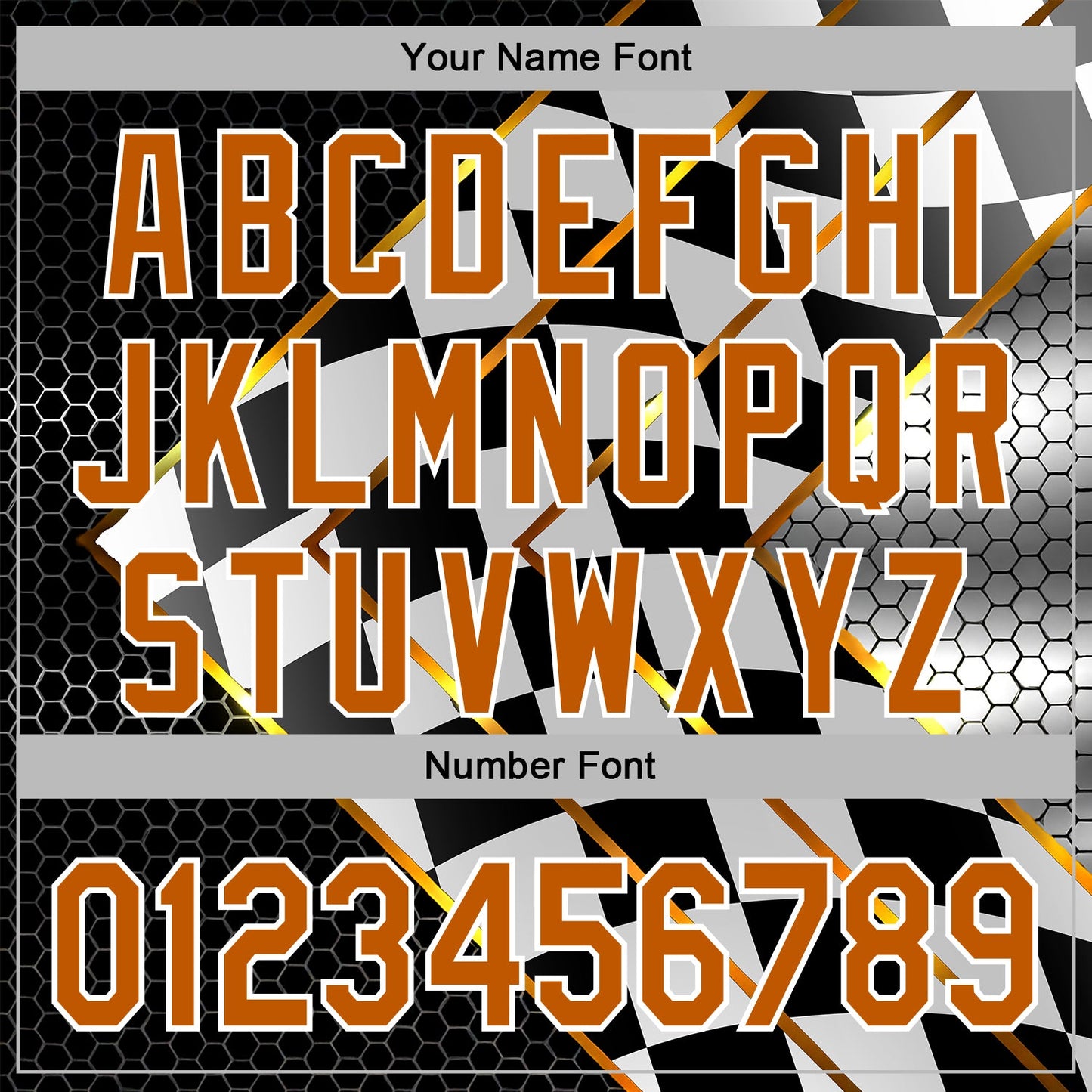 Custom Black Texas Orange Yellow-White 3D Pattern Design Formula Auto Car Racing Motorsport Sports Pullover Sweatshirt Hoodie view 4
