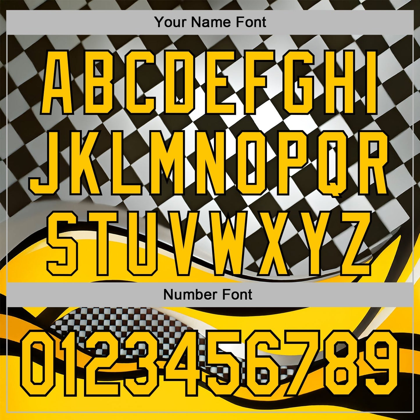 Custom Black Yellow-White 3D Pattern Design Formula Auto Car Racing Motorsport Sports Pullover Sweatshirt Hoodie view 4
