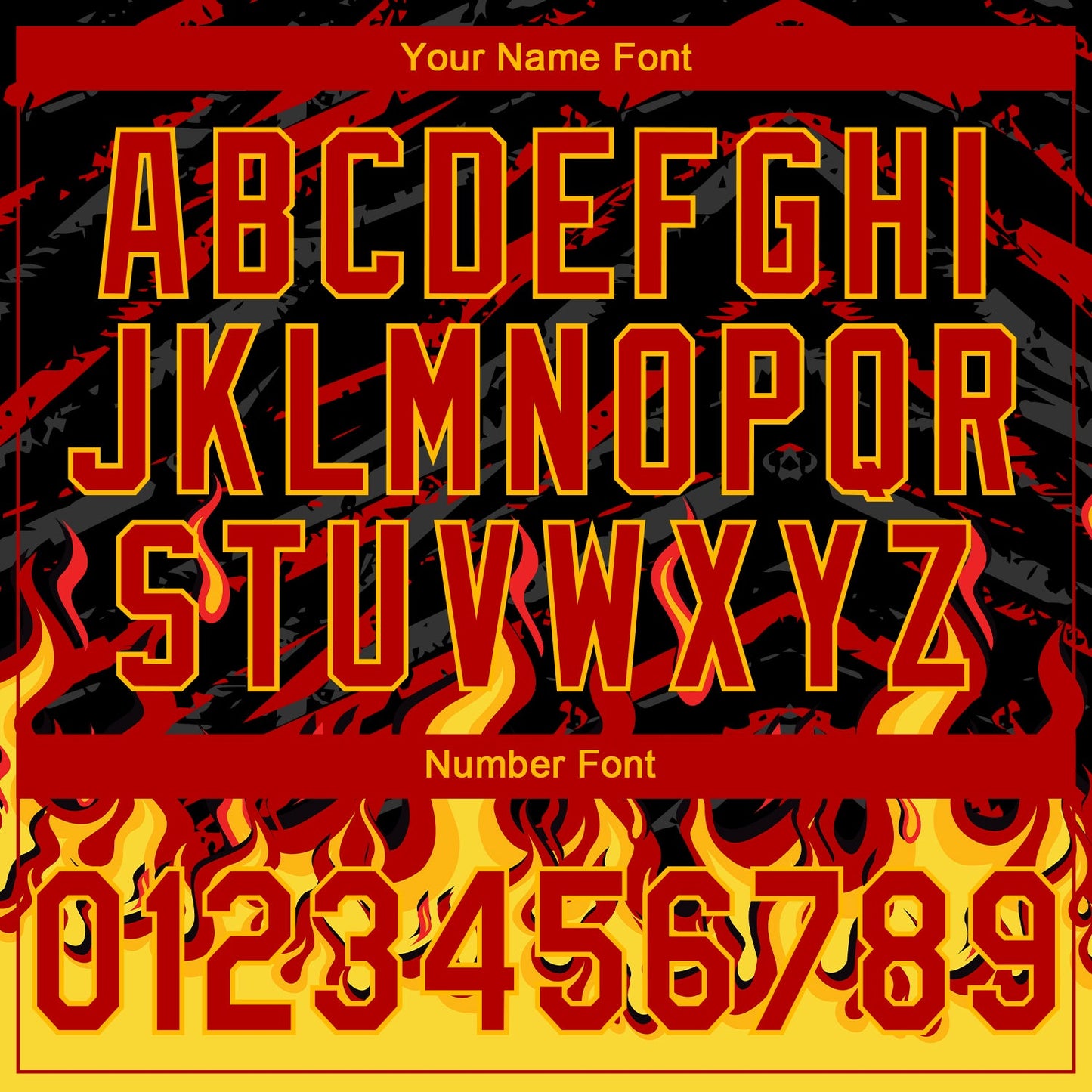 Custom Stitched Black Red-Yellow 3D Pattern Design Flame Sports Pullover Sweatshirt Hoodie view 4