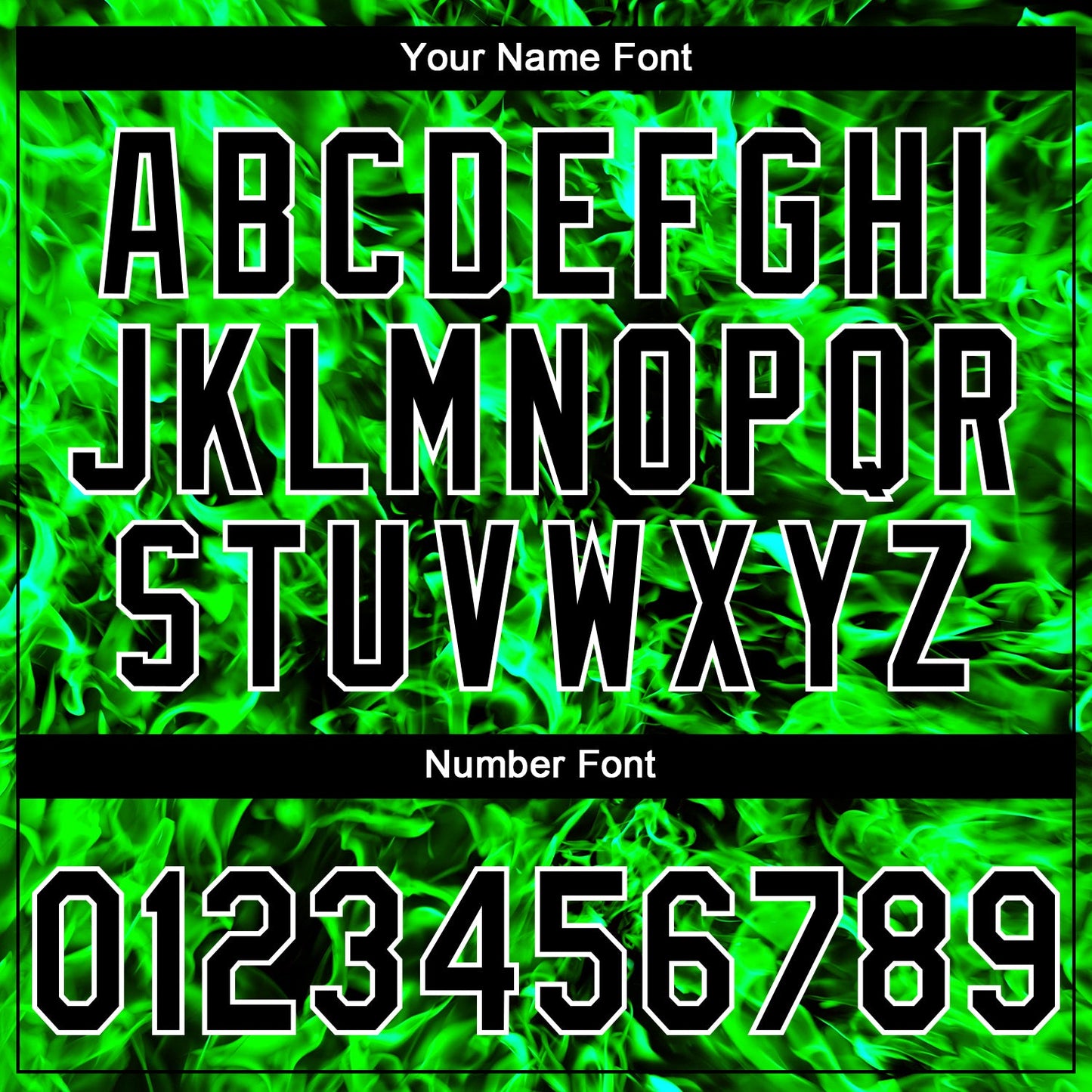 Custom Stitched Black Green-White 3D Pattern Design Flame Sports Pullover Sweatshirt Hoodie view 4