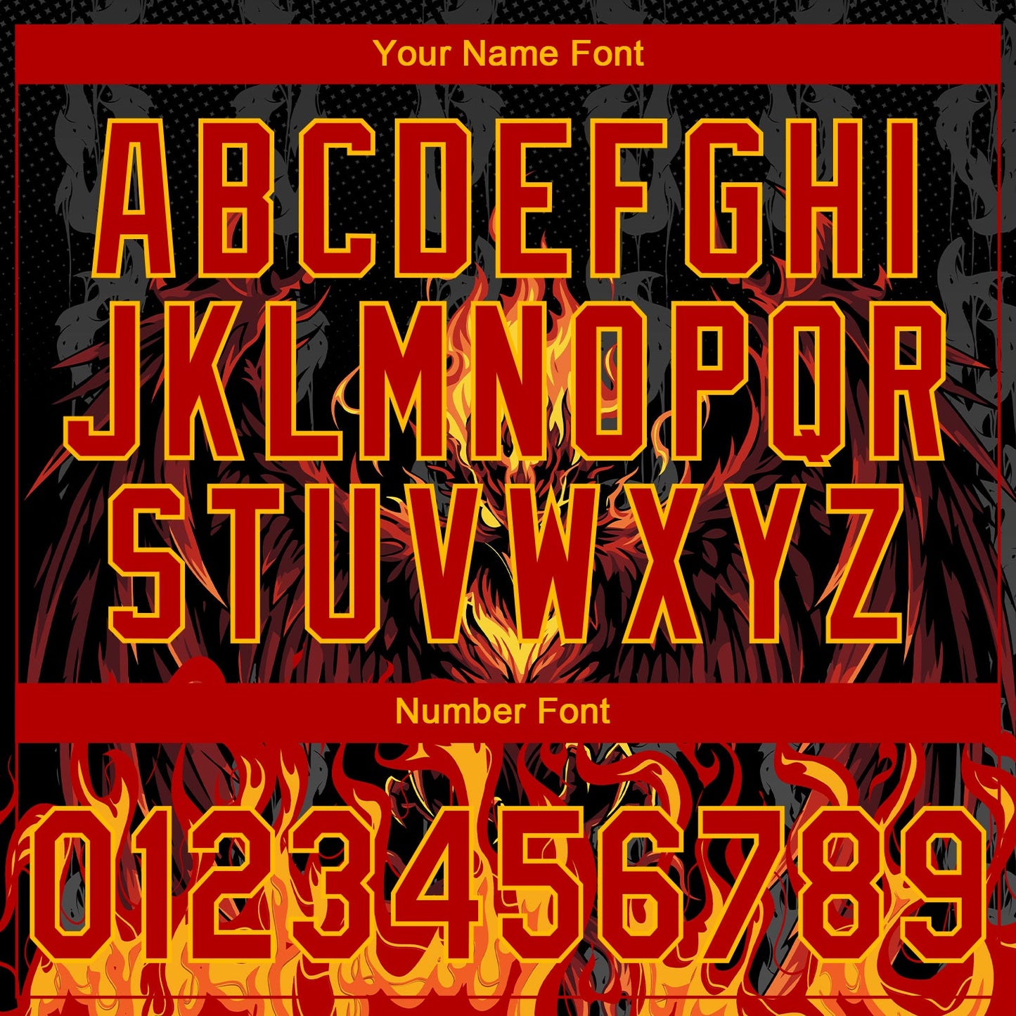 Custom Stitched Black Red-Yellow 3D Pattern Design Flame Phoenix Sports Pullover Sweatshirt Hoodie view 4