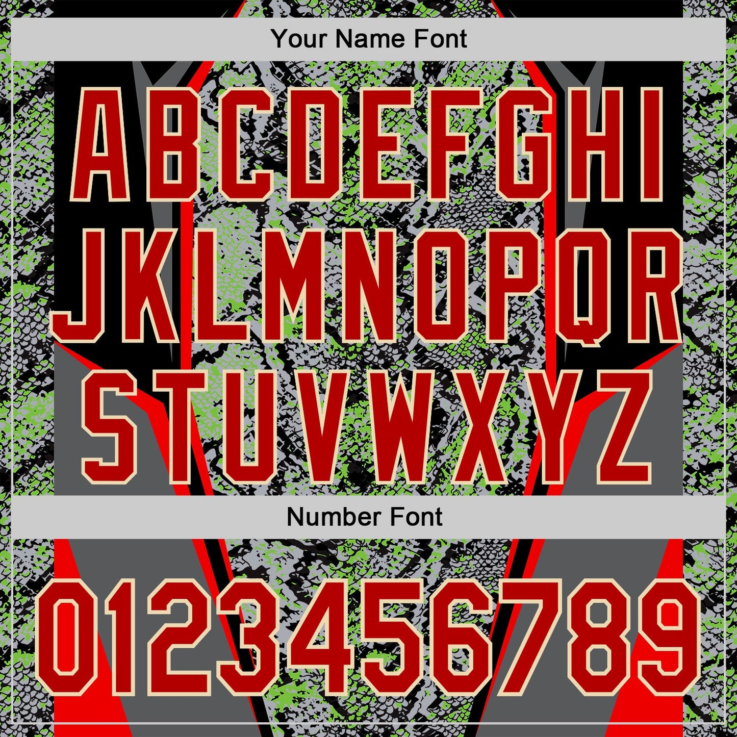 Custom Stitched Gray Red Green Black-Cream 3D Pattern Design Snake Skin Print Sportswear Pullover Sweatshirt Hoodie view 4