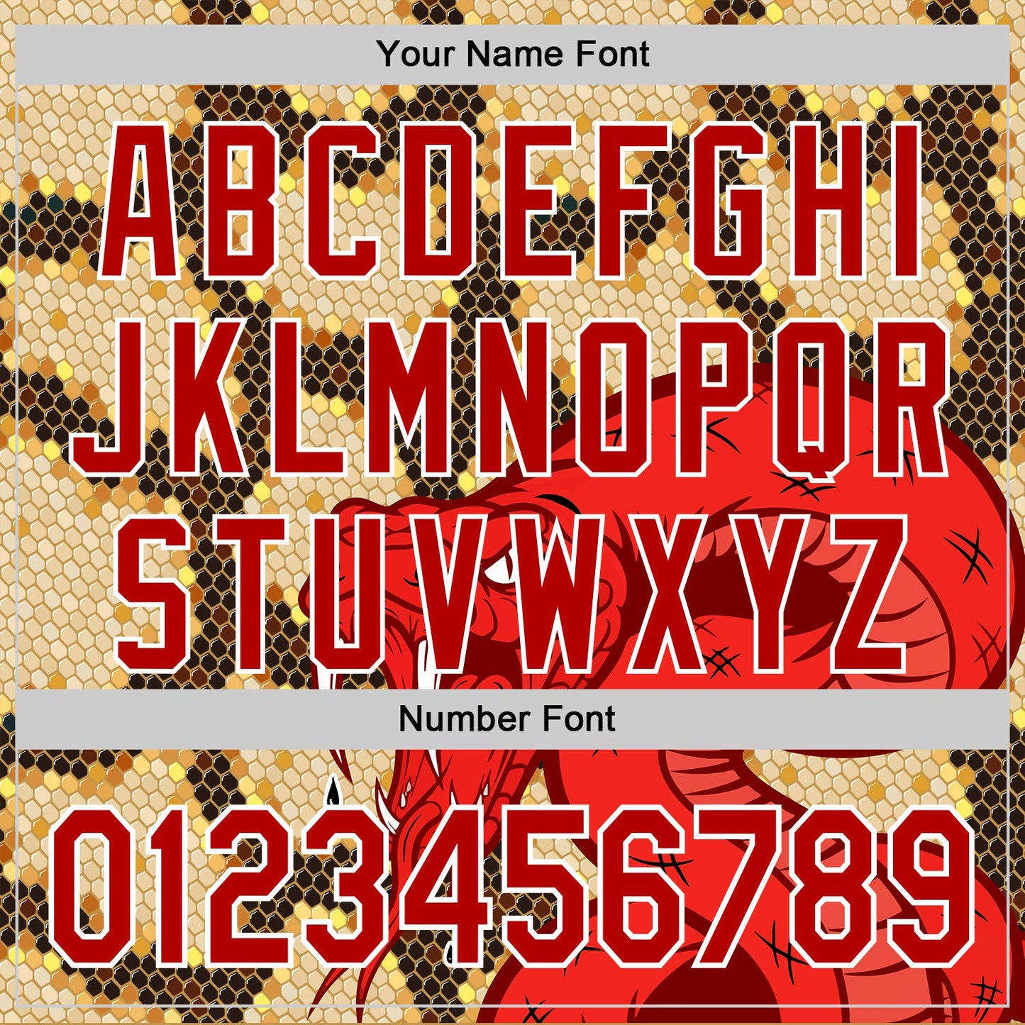 Custom Stitched Old Gold Red Black-White 3D Pattern Design Snake Skin Print Sportswear Pullover Sweatshirt Hoodie view 4