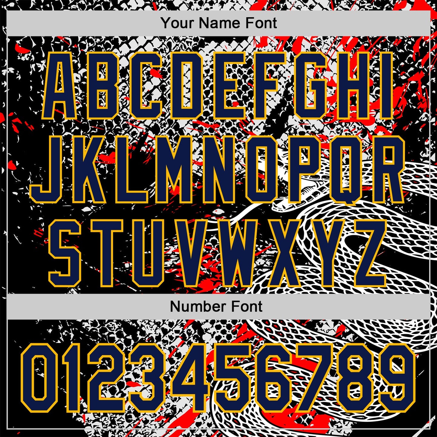 Custom Stitched White Navy Black Red-Gold 3D Pattern Design Snake Skin Print Sportswear Pullover Sweatshirt Hoodie view 4