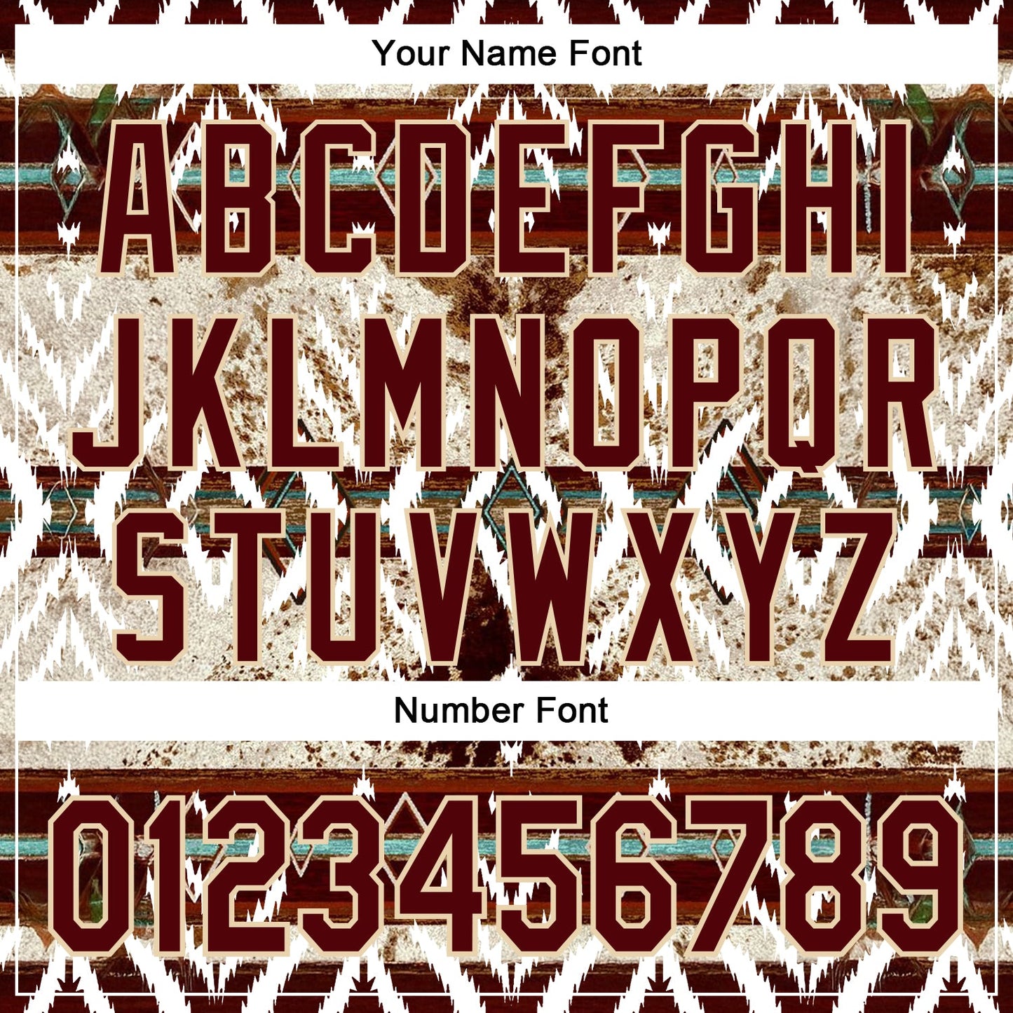 Custom Crimson City Cream 3D Pattern Design Western Cowboy Tribal Ethnic Sports Pullover Sweatshirt Hoodie view 4