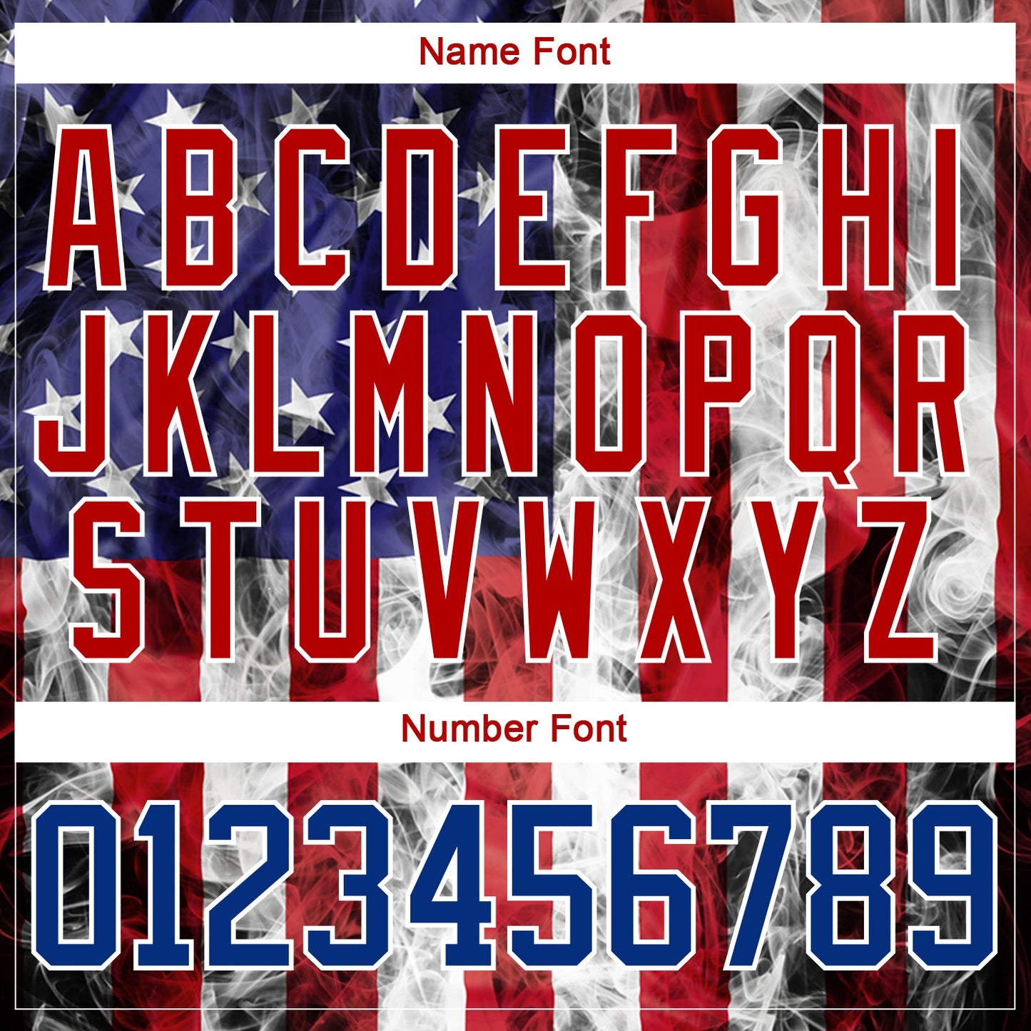 Custom Red Royal-White 3D American Flag Hockey Lace Neck Jersey view 5