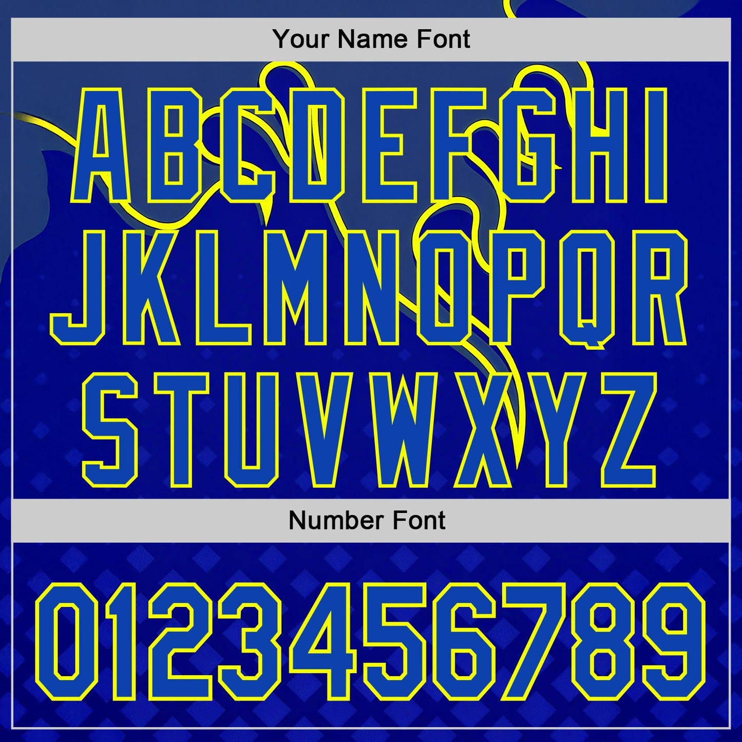Custom Royal Thunder Blue-Yellow 3D Abstract Flame Sports Pullover Sweatshirt Hoodie view 4