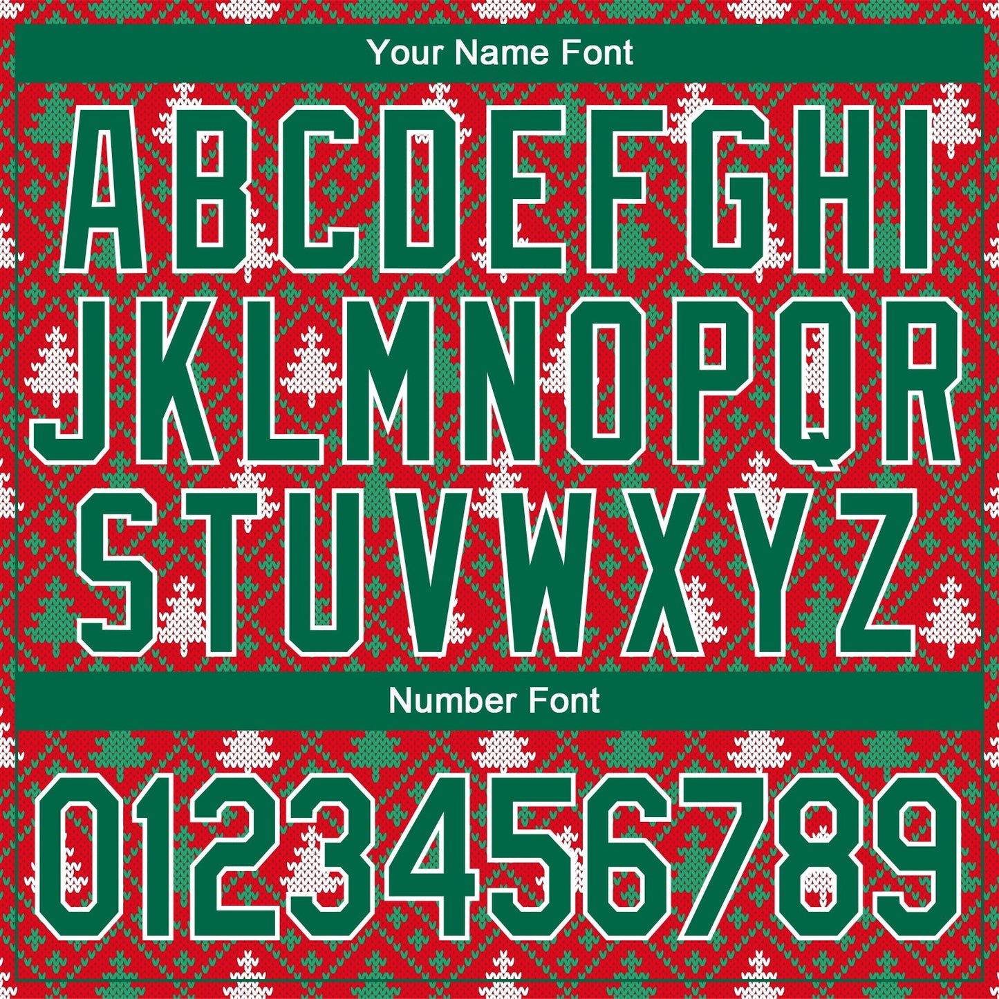 Custom Stitched Red Kelly Green-White 3D Christmas Trees Sports Pullover Sweatshirt Hoodie view 4