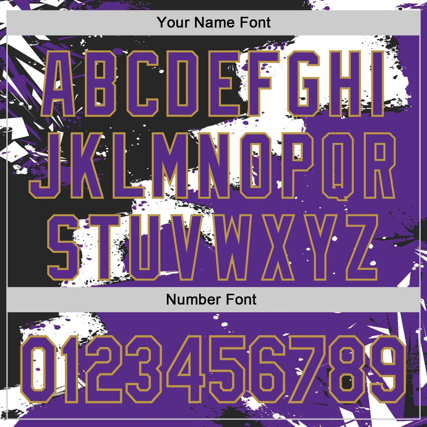 Custom Stitched Black Purple Old Gold-White 3D Pattern Design Splash Torn Paper Style Sports Pullover Sweatshirt Hoodie view 4
