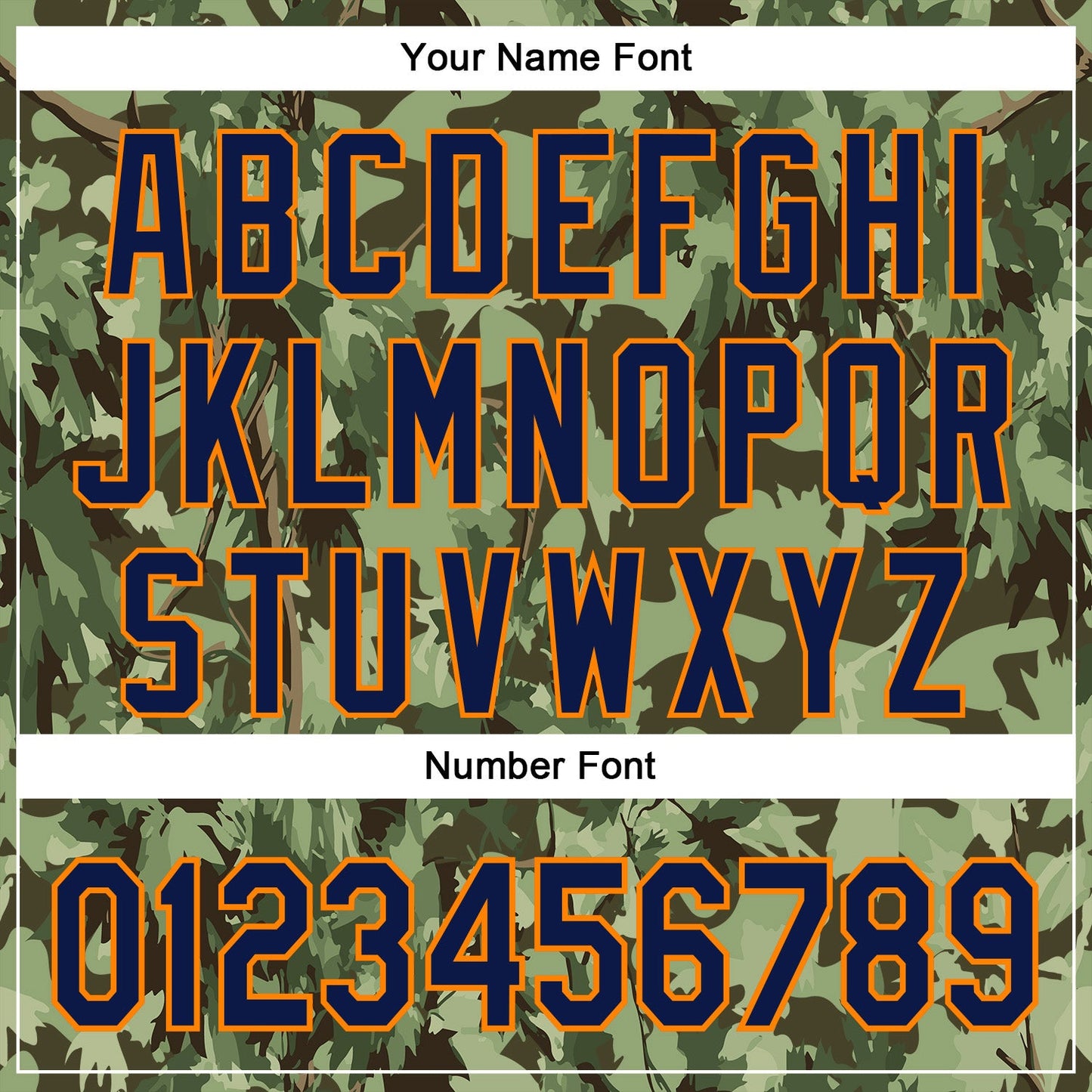 Custom Stitched Green Navy-Bay Orange 3D Pattern Design Tree Camo Hunting Sports Pullover Sweatshirt Hoodie view 4