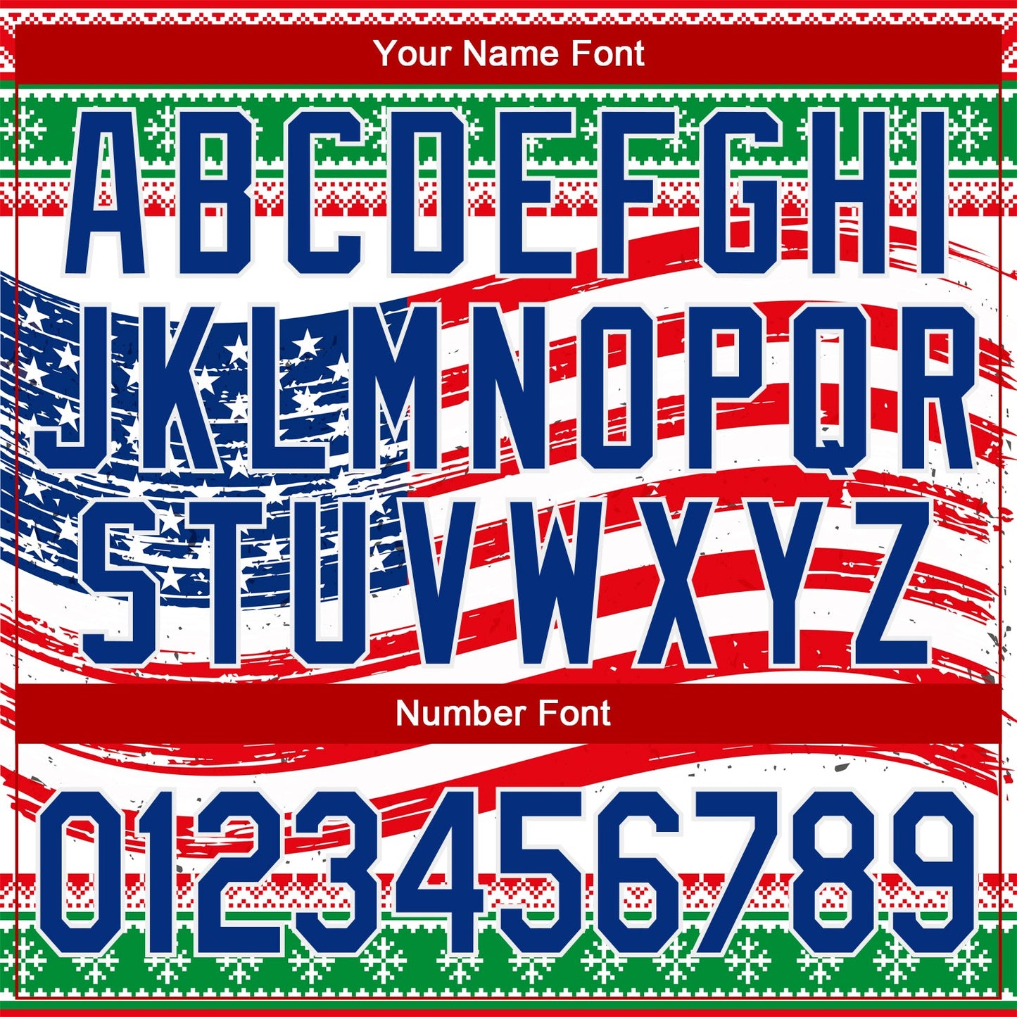 Custom Stitched Red Royal-Kelly Green 3D American Flag Sports Pullover Sweatshirt Hoodie view 4