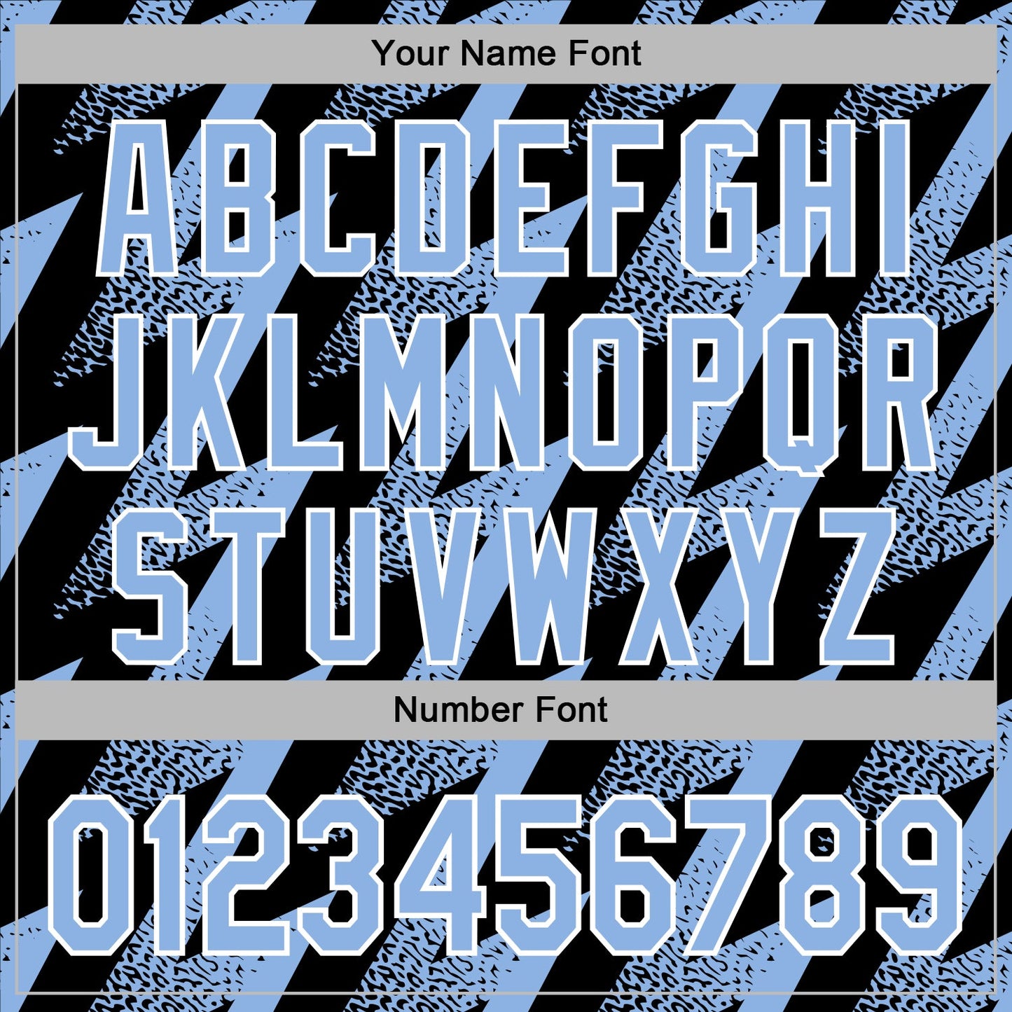 Custom Stitched Black Light Blue-White Zigzag Shape Sports Pullover Sweatshirt Hoodie view 6
