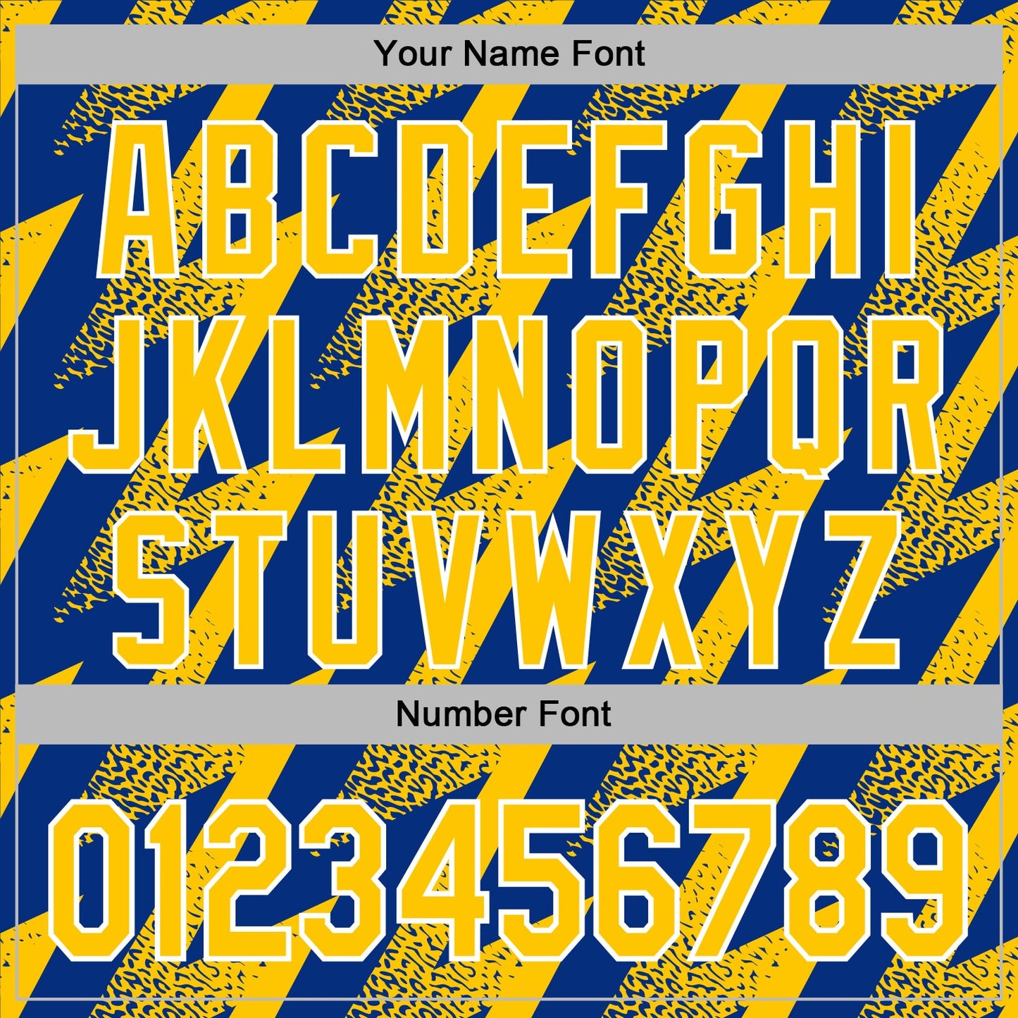 Custom Stitched Royal Yellow-White Zigzag Shape Sports Pullover Sweatshirt Hoodie view 6