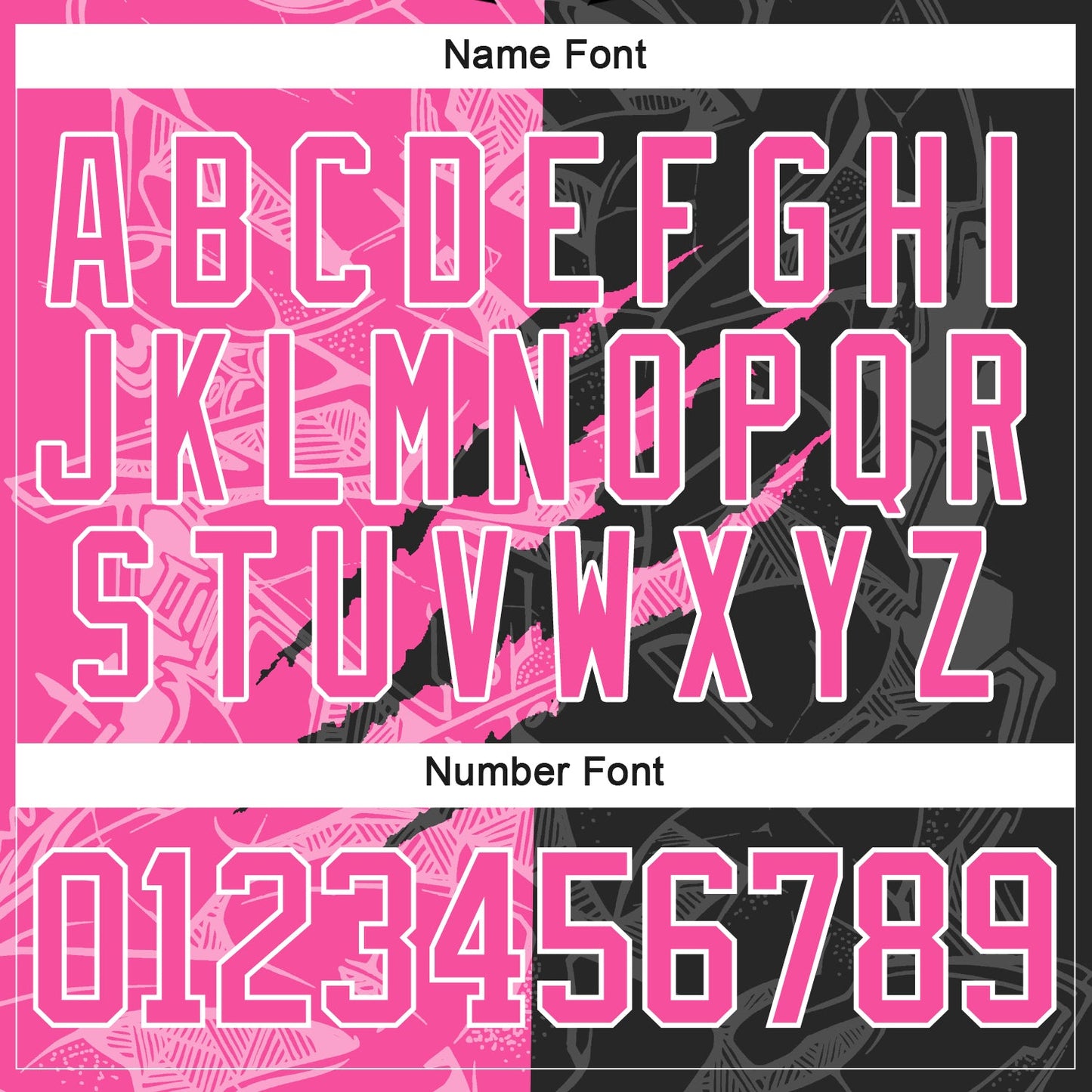 Custom Black Pink-White 3D Pattern Gradient Fashion Scratch Hockey Lace Neck Jersey view 5
