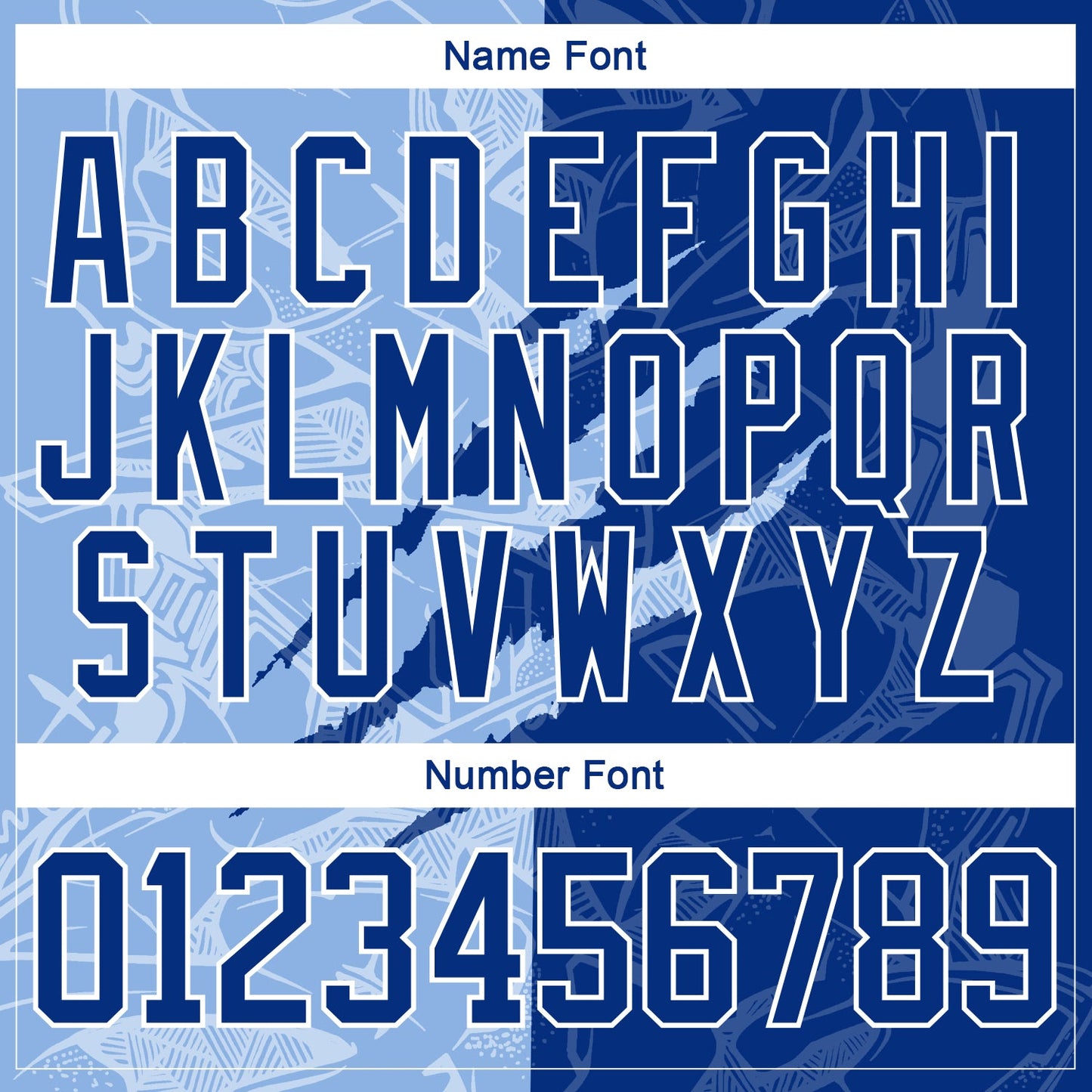 Custom Royal Light Blue-White 3D Pattern Gradient Fashion Scratch Hockey Lace Neck Jersey view 5