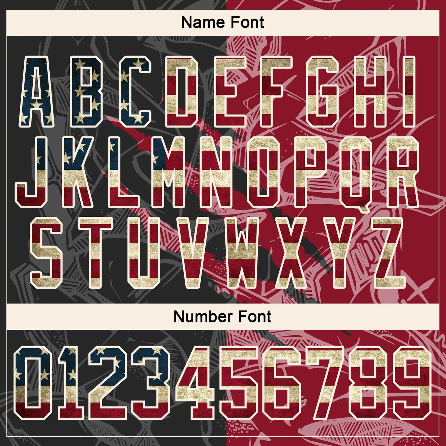 Custom Black Vintage USA Flag Crimson-Cream 3D Pattern Gradient Fashion Scratch Hockey Lace Neck Jersey view 5