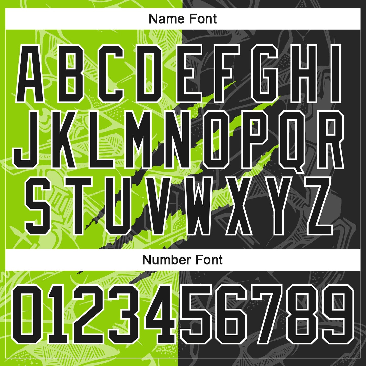 Custom Black Neon Green-White 3D Pattern Gradient Fashion Scratch Hockey Lace Neck Jersey view 5