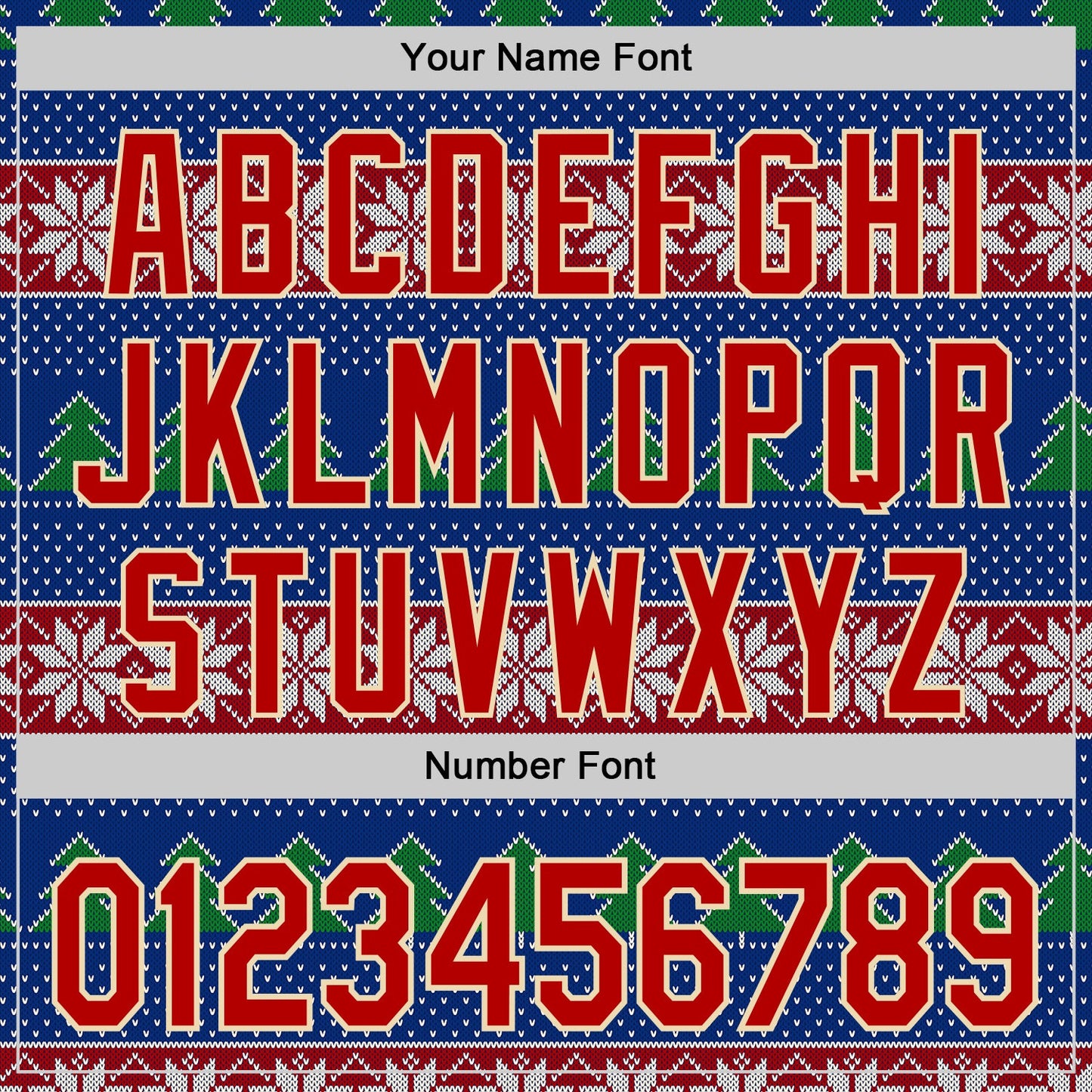 Custom Stitched Royal Red-Cream 3D Christmas Ugly Sweater Sports Pullover Sweatshirt Hoodie view 4