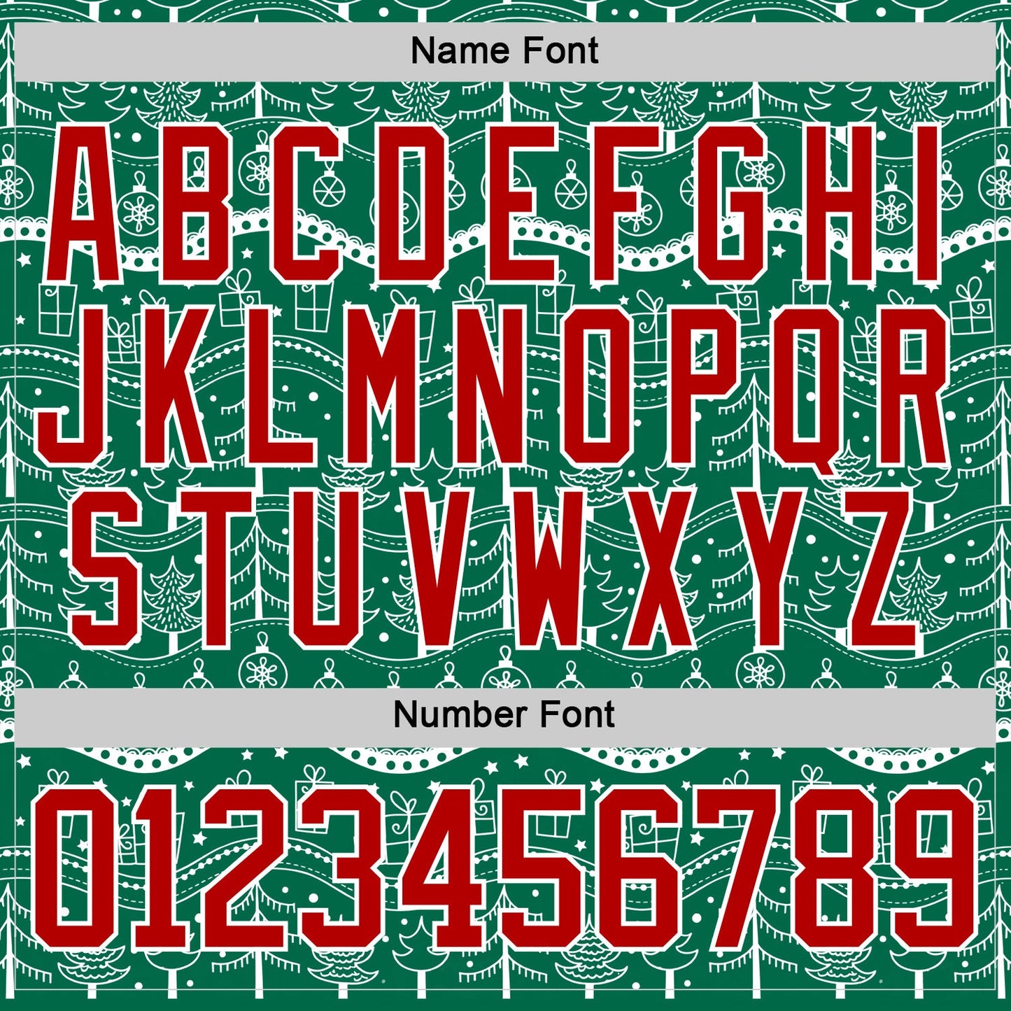 Custom Kelly Green Red-White 3D Christmas Hockey Lace Neck Jersey view 5
