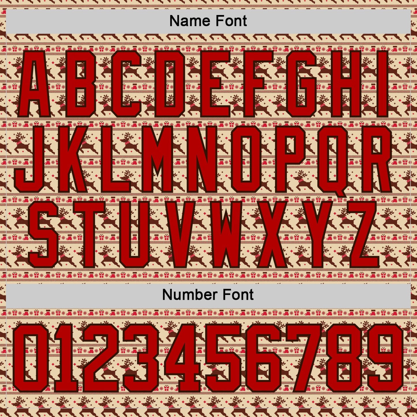 Custom City Cream Red-Brown 3D Christmas Hockey Lace Neck Jersey view 5