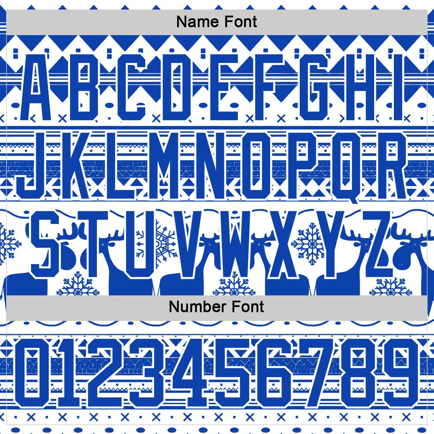 Custom White Thunder Blue-White 3D Christmas Ugly Sweater Hockey Lace Neck Jersey view 5