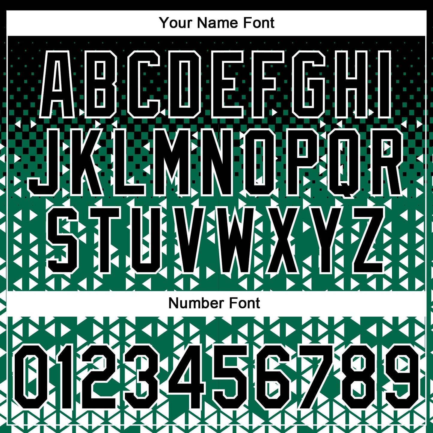 Custom Stitched Kelly Green Black-White 3D Pattern Design Geometrico Graph Sports Pullover Sweatshirt Hoodie view 4