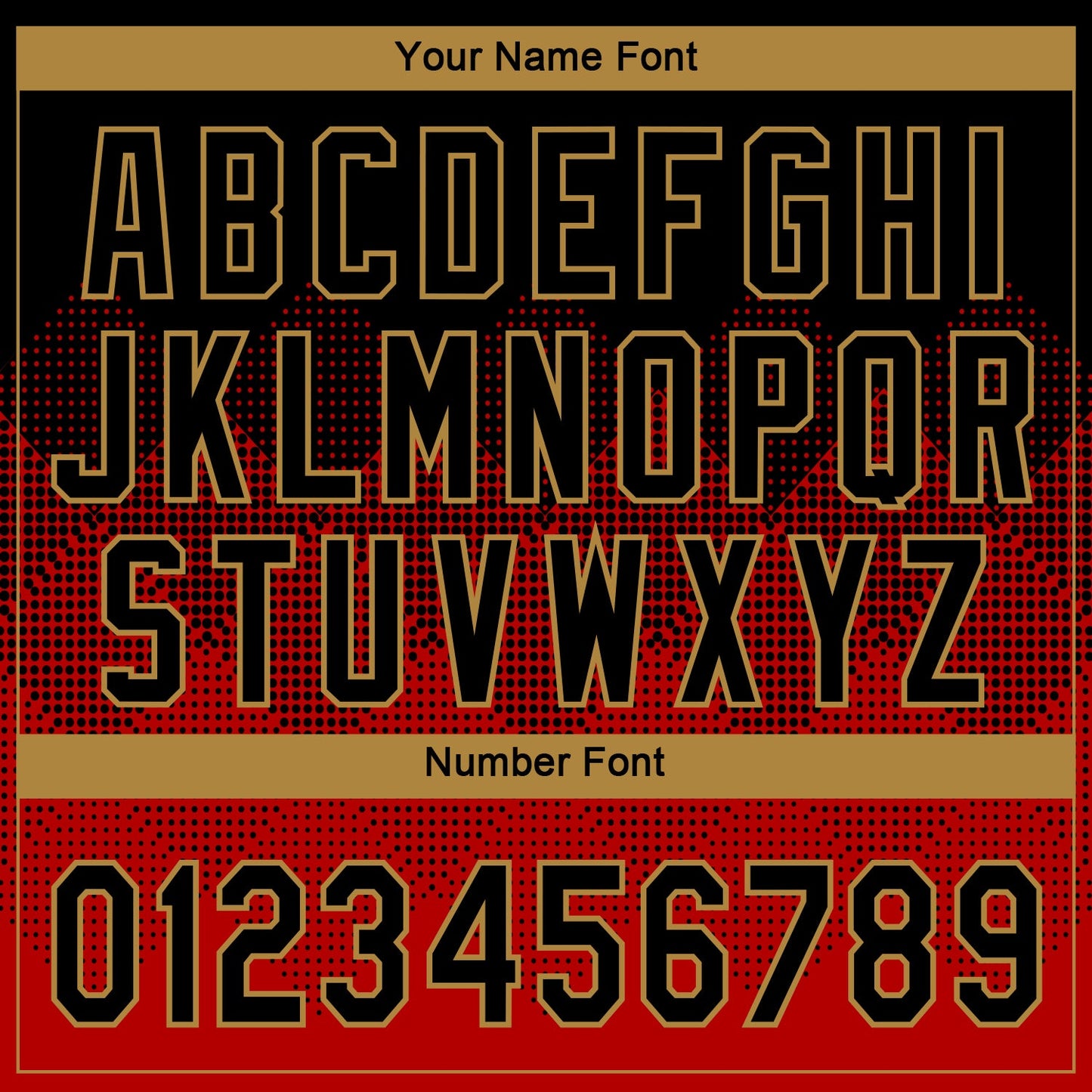 Custom Red Black-Old Gold 3D Pattern Design Authentic Baseball Jersey view 5