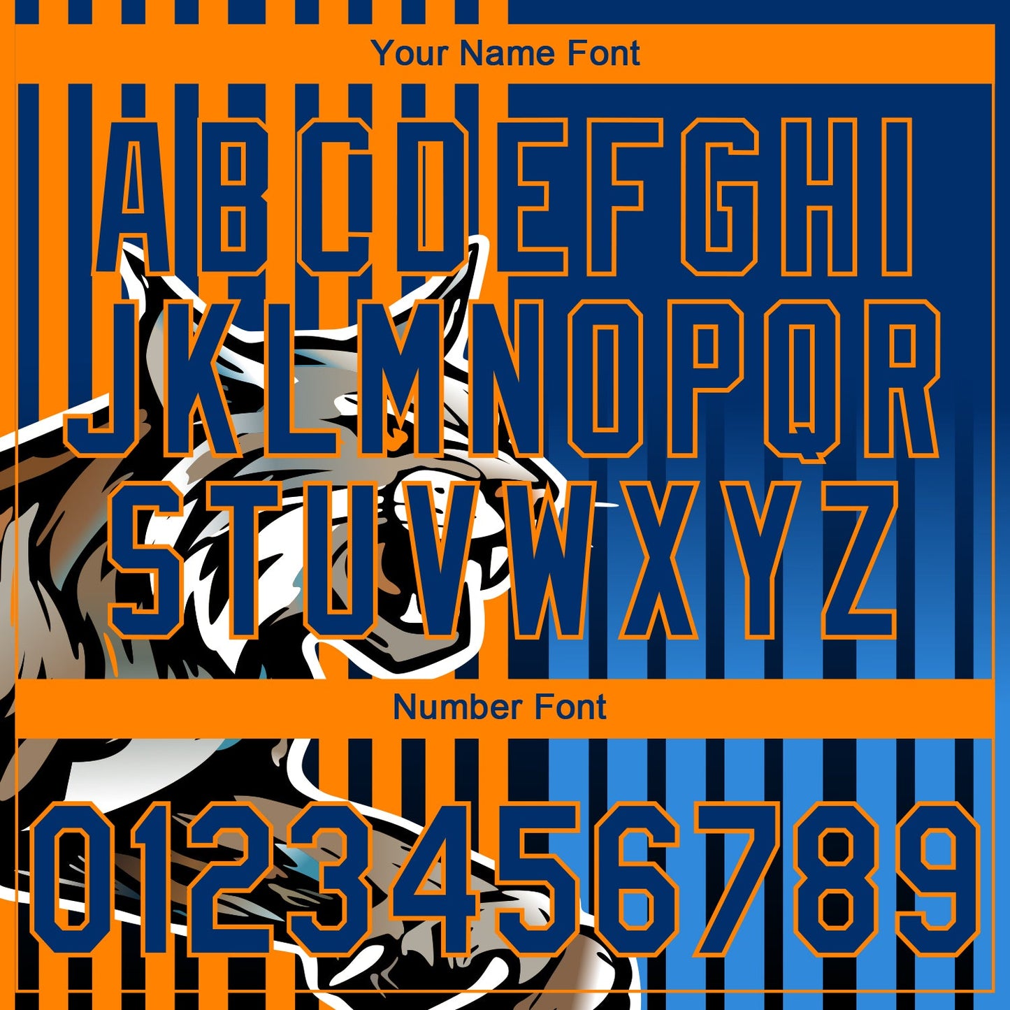 Custom Stitched Powder Blue US Navy Blue-Bay Orange 3D Pattern Design Leopardo Sports Pullover Sweatshirt Hoodie view 4