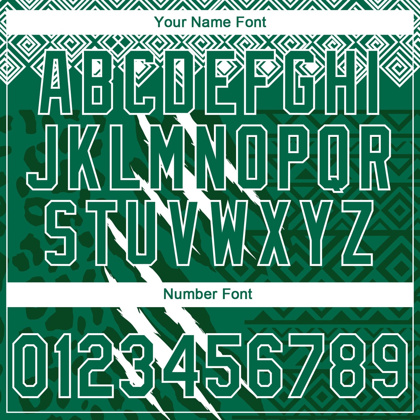 Custom Stitched Green Kelly Green-White 3D Pattern Design Leopardo Sports Pullover Sweatshirt Hoodie view 4