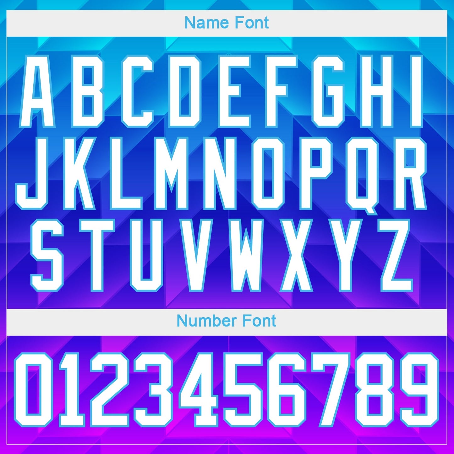 Custom Blue White Sky Blue-Purple 3D Pattern Gradient Geometric Shape Hockey Lace Neck Jersey view 5