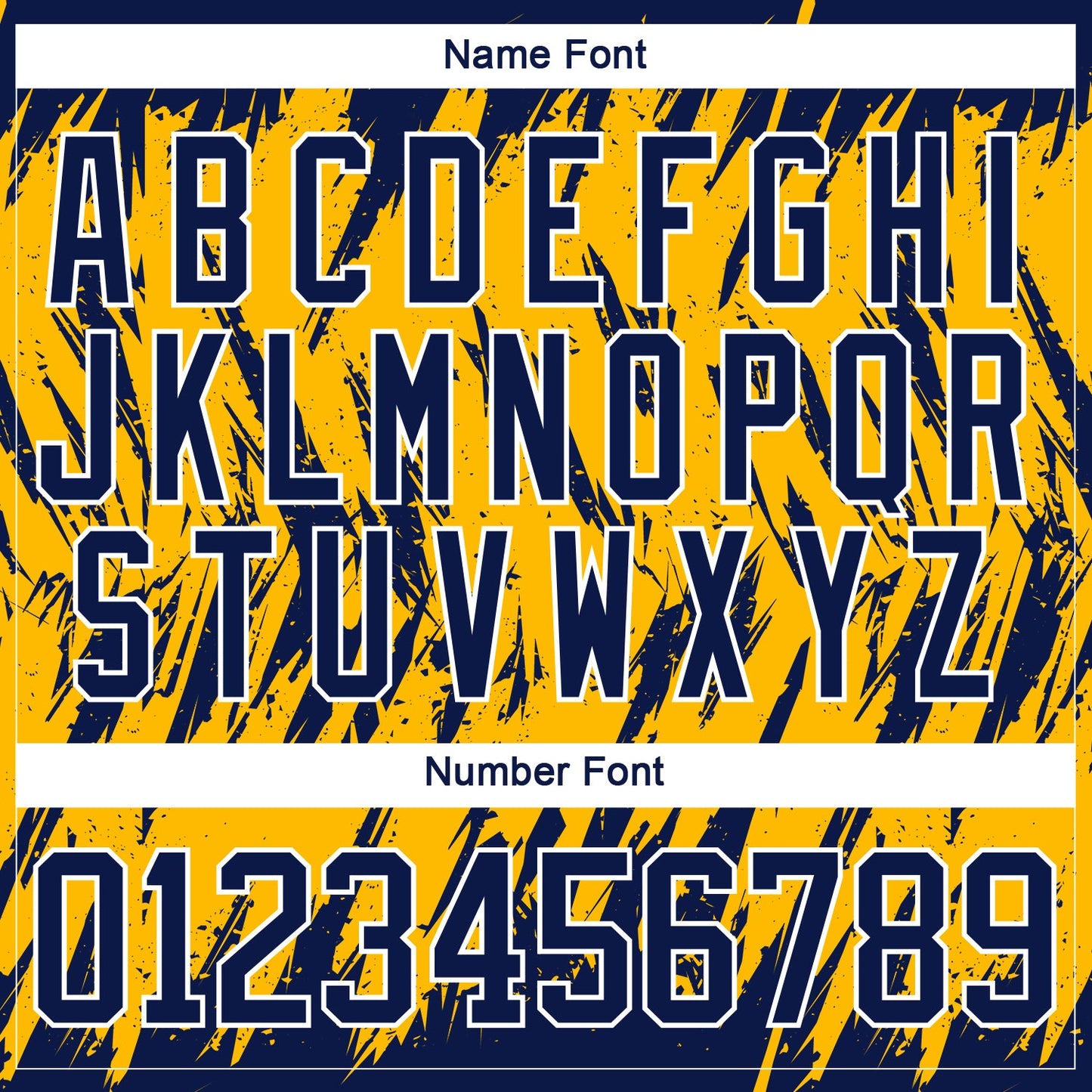 Custom Gold Navy-White 3D Pattern Splash Art Hockey Lace Neck Jersey view 5