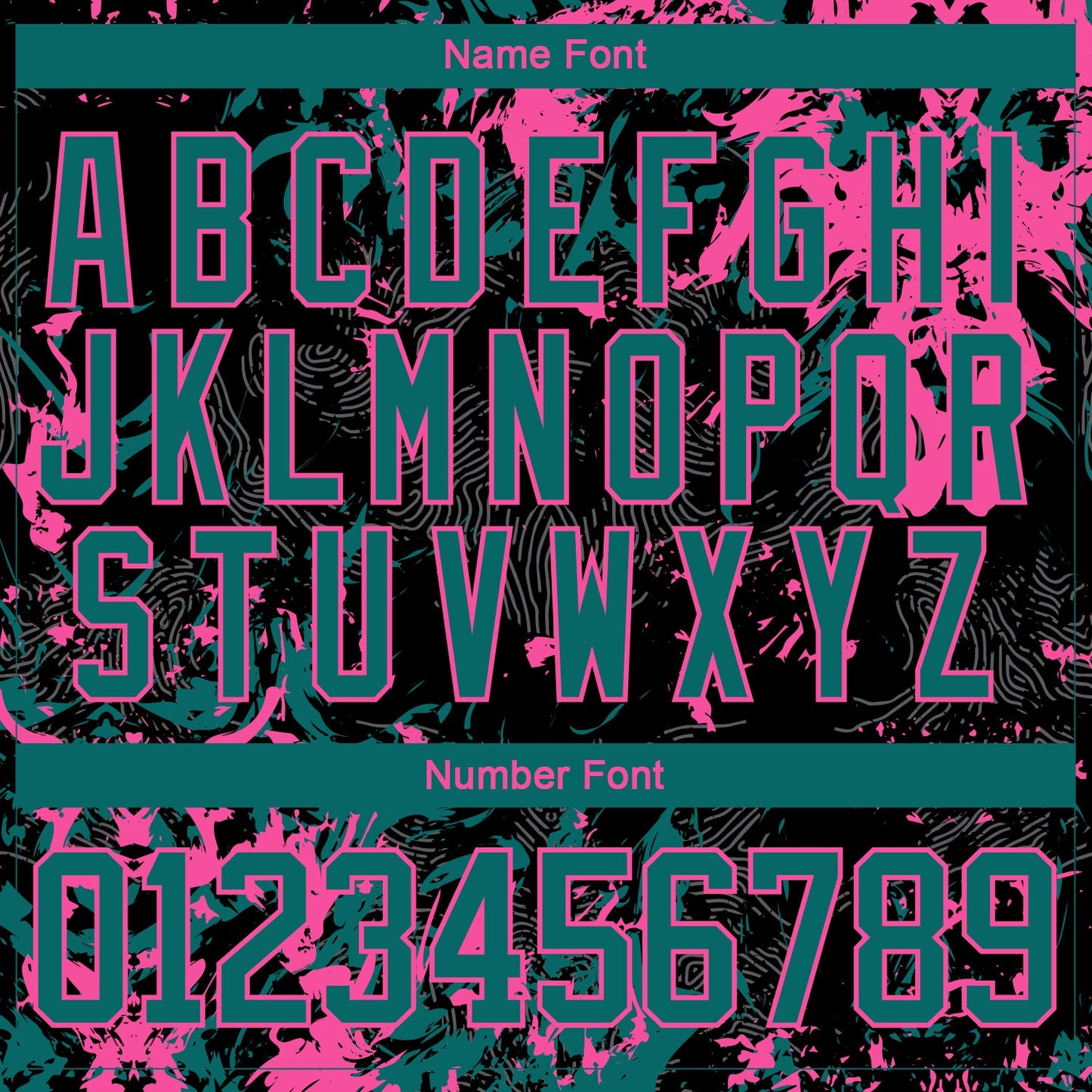 Custom Black Teal-Pink 3D Fluid Art Splash Hockey Lace Neck Jersey view 5