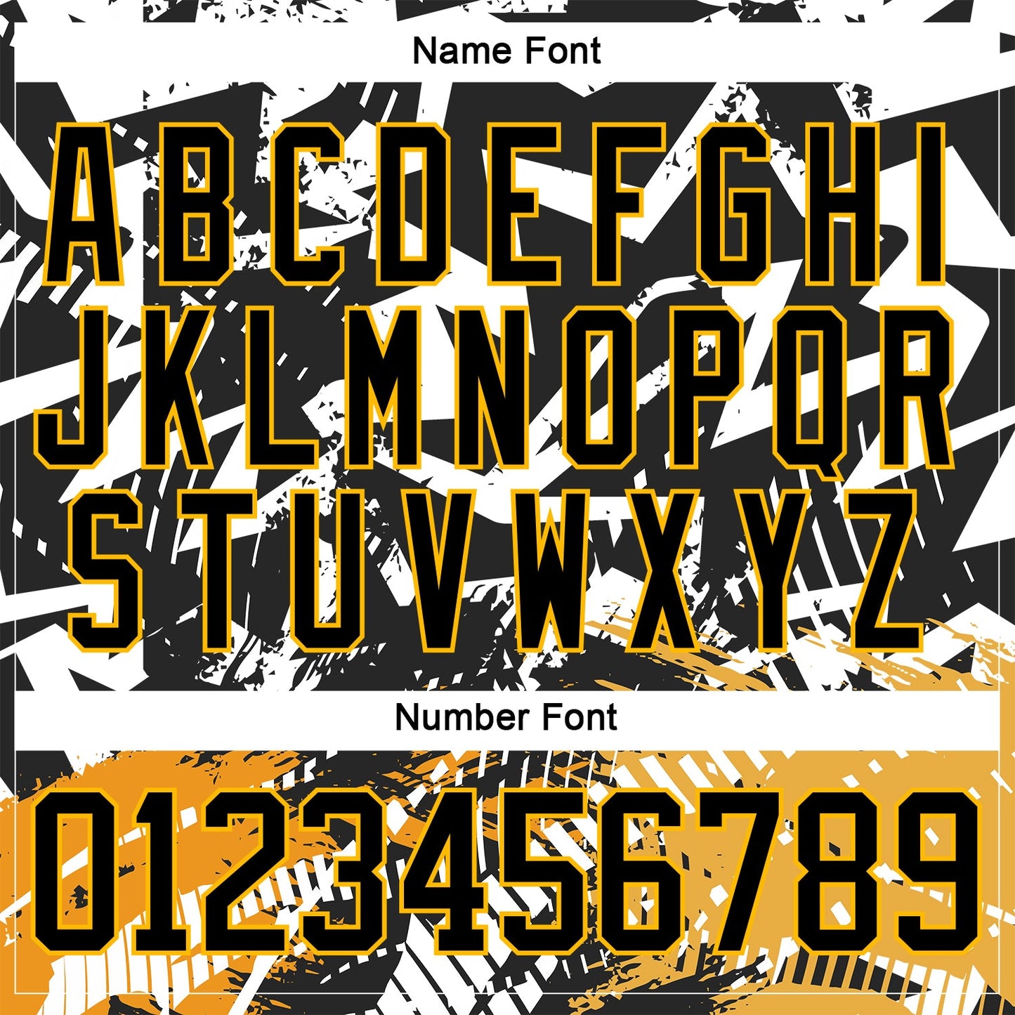 Custom Black Gold-White 3D Pattern Abstract Hockey Lace Neck Jersey view 5