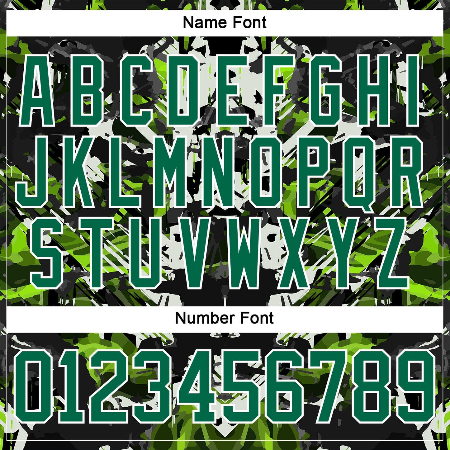 Custom Black Kelly Green White-Green 3D Pattern Abstract Grunge Hockey Lace Neck Jersey view 5