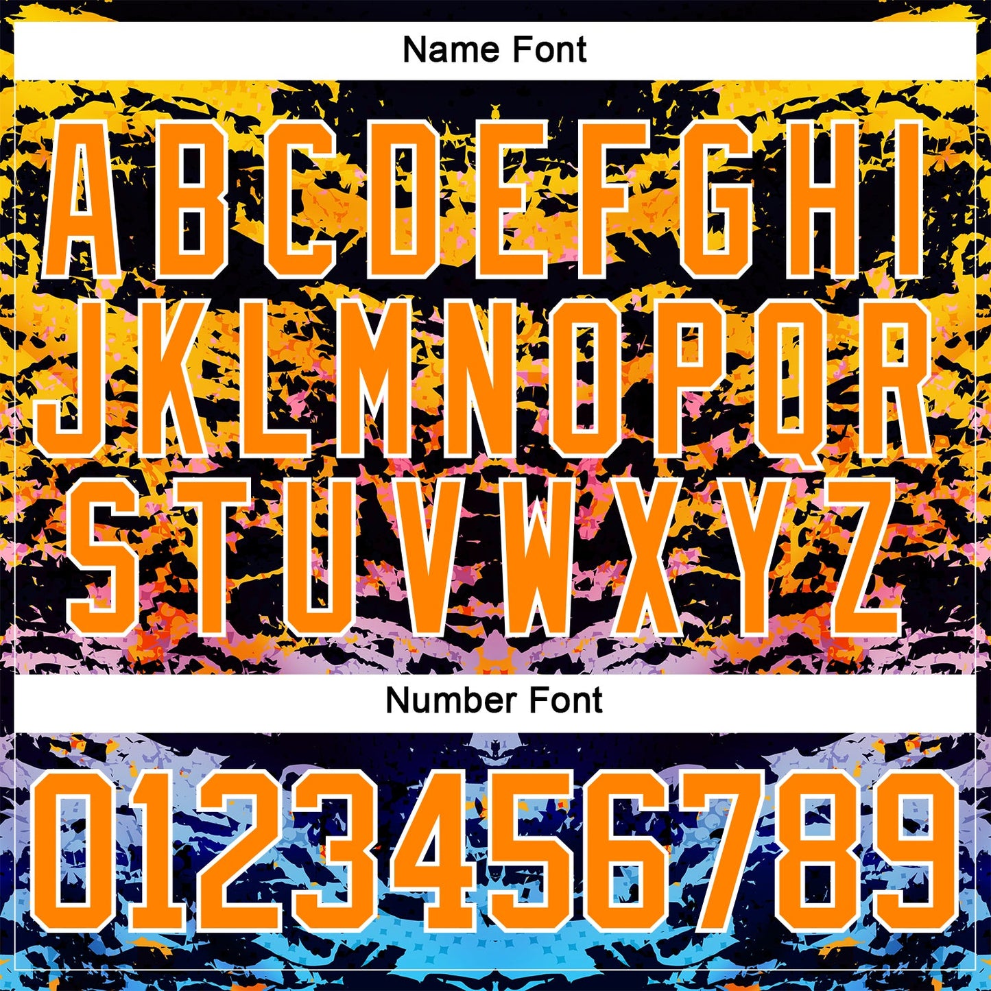 Custom Bay Orange Blue-White 3D Pattern Abstract Grunge Hockey Lace Neck Jersey view 5