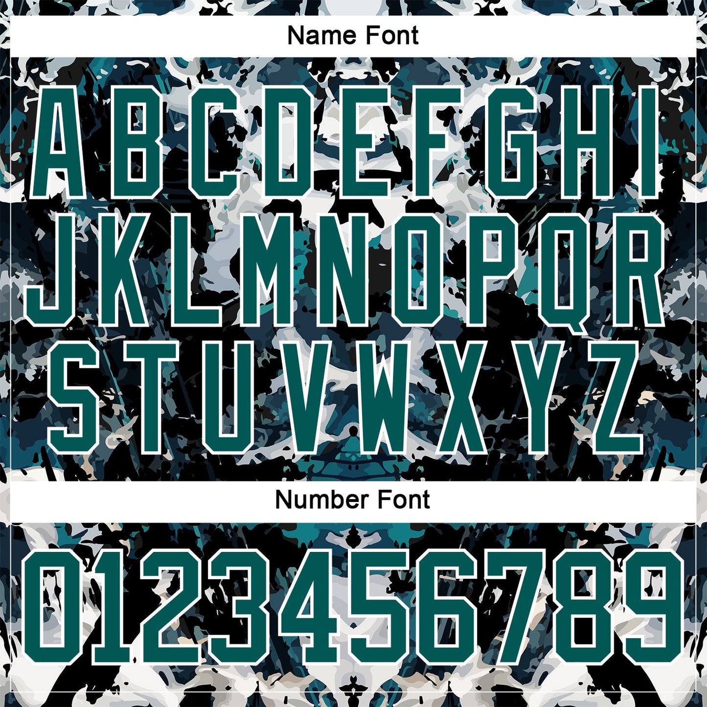 Custom Midnight Green Black-White 3D Pattern Abstract Grunge Hockey Lace Neck Jersey view 5