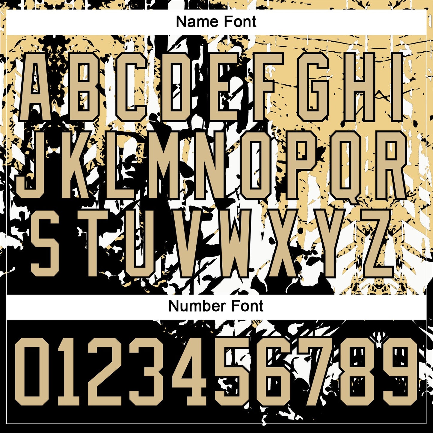 Custom Black Vegas Gold-White 3D Pattern Abstract Grunge Hockey Lace Neck Jersey view 5
