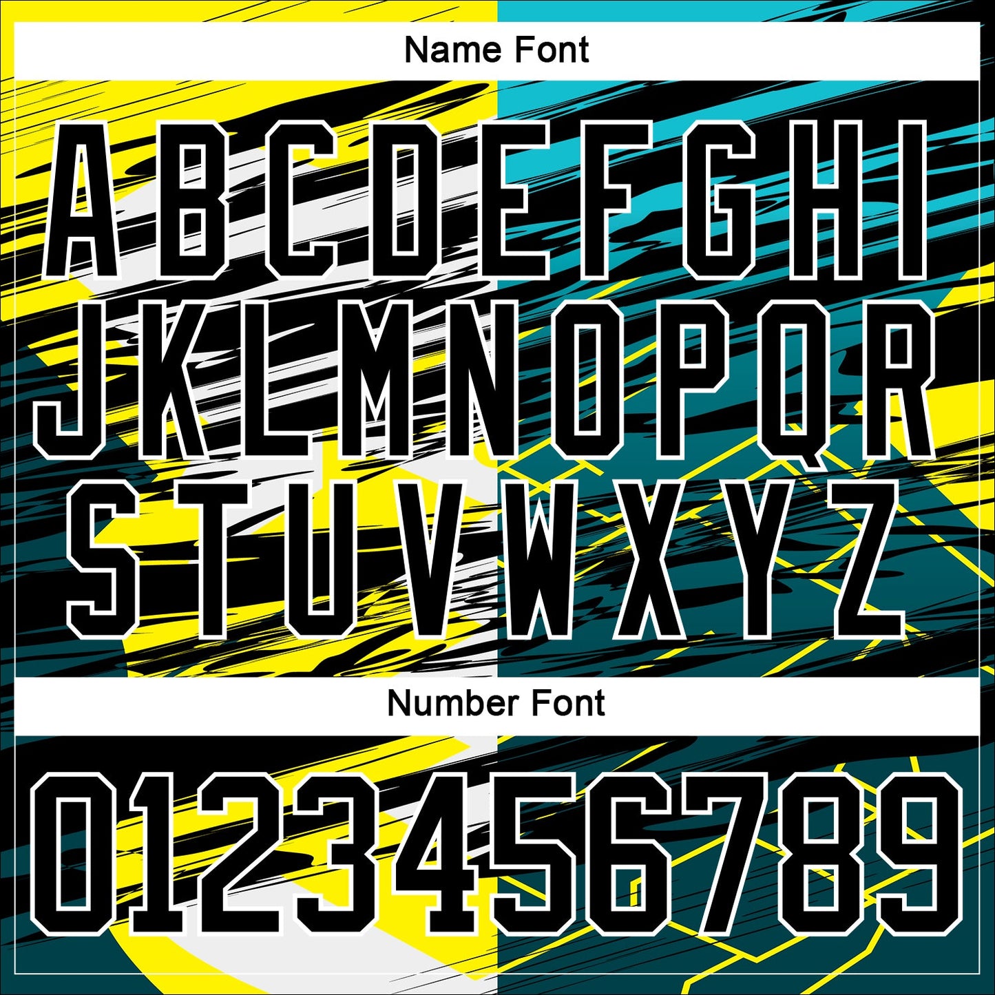 Custom Black Green-Yellow 3D Pattern Abstract Split Hockey Lace Neck Jersey view 5