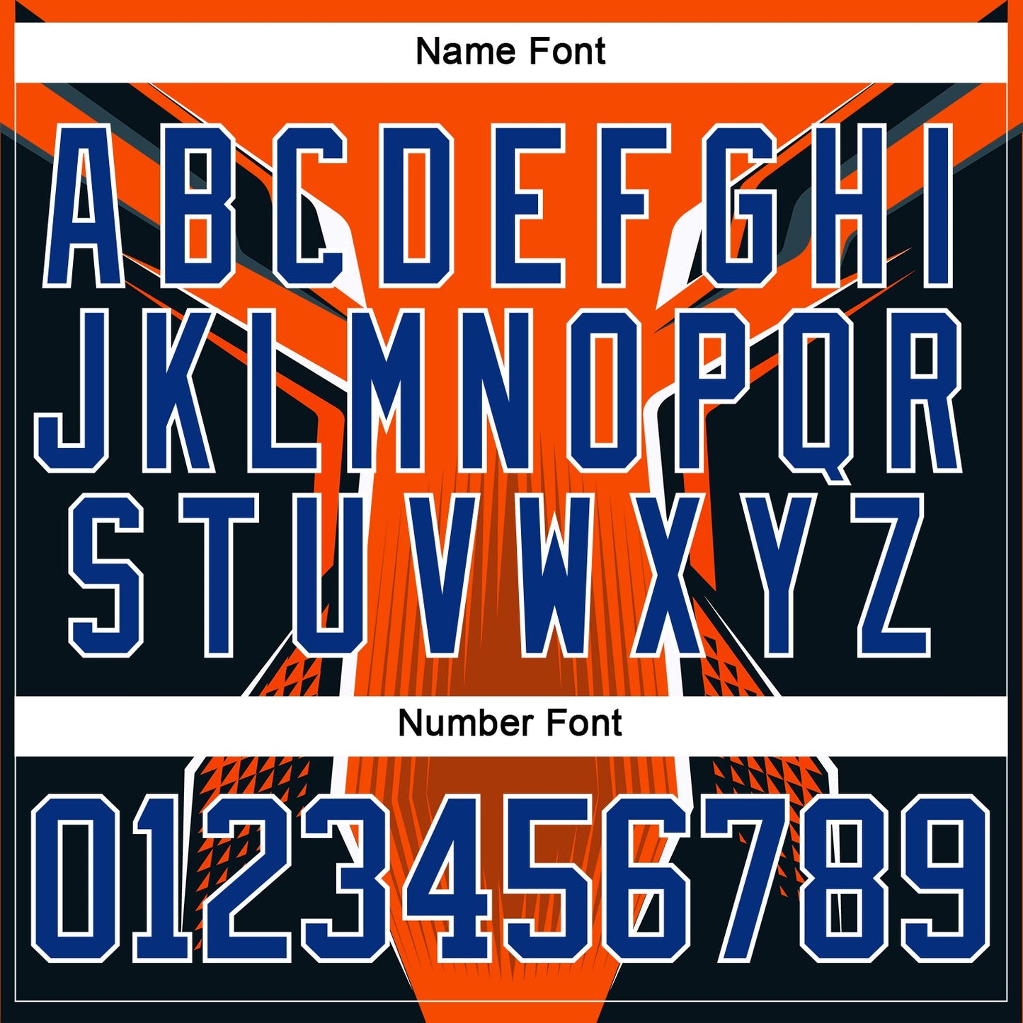 Custom Orange Royal-White 3D Pattern Cyber Mecha E-sport Hockey Jersey view 5