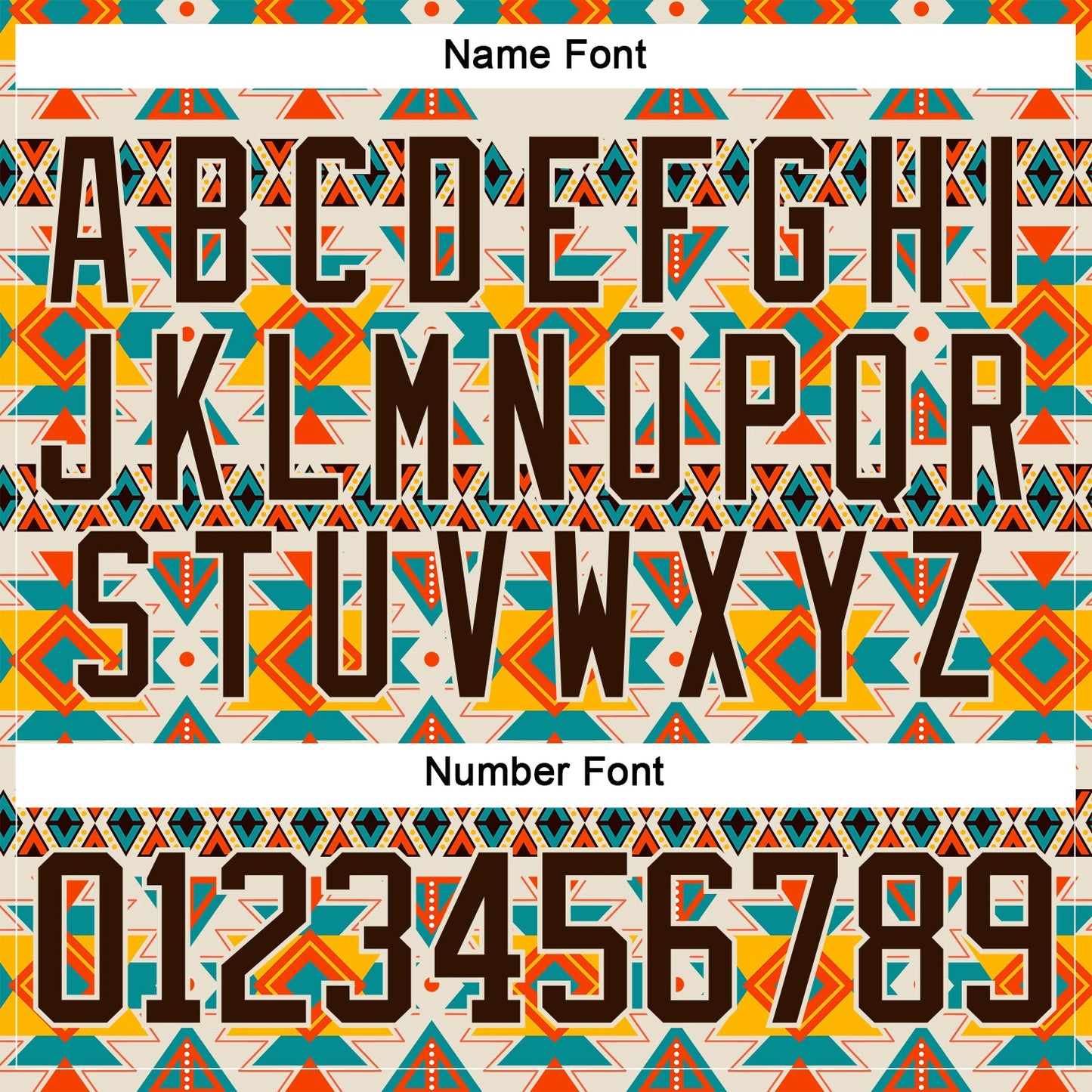 Custom Cream Brown-Orange 3D Pattern Native Americans Tribal Indigenous People Hockey Lace Neck Jersey view 7