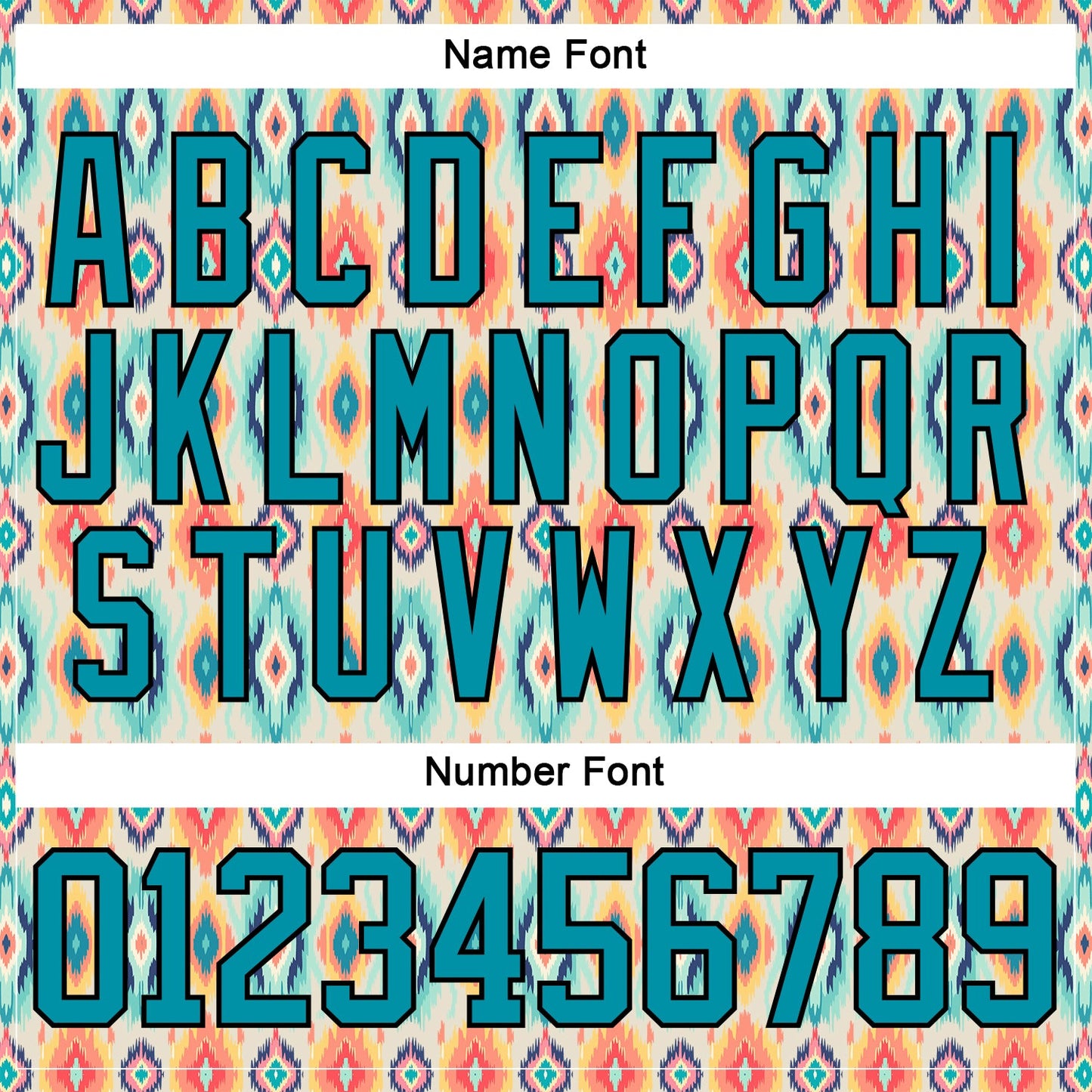 Custom Cream Teal Orange-Black 3D Pattern Native Americans Tribal Indigenous People Hockey Lace Neck Jersey view 7