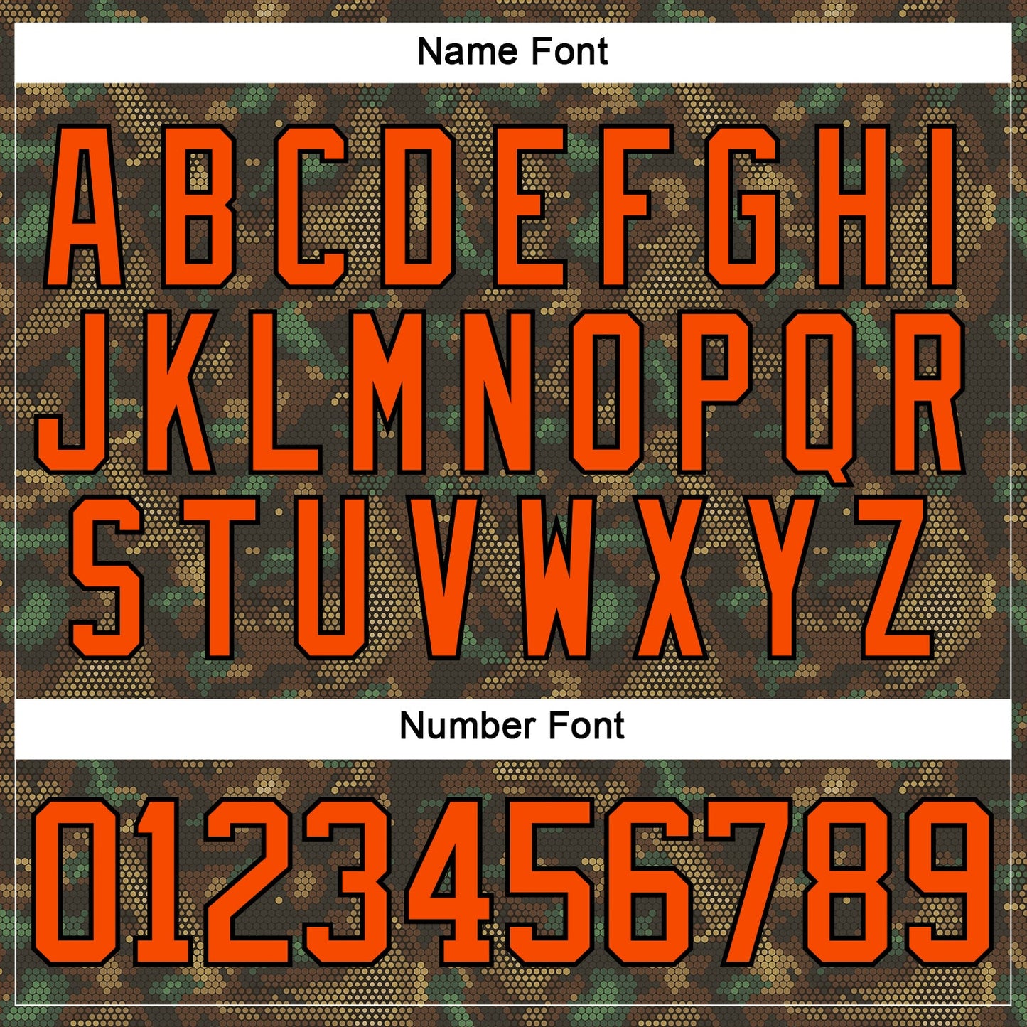 Custom Camo Orange-Black 3D Camouflage Grunge Digital Hockey Lace Neck Jersey view 7