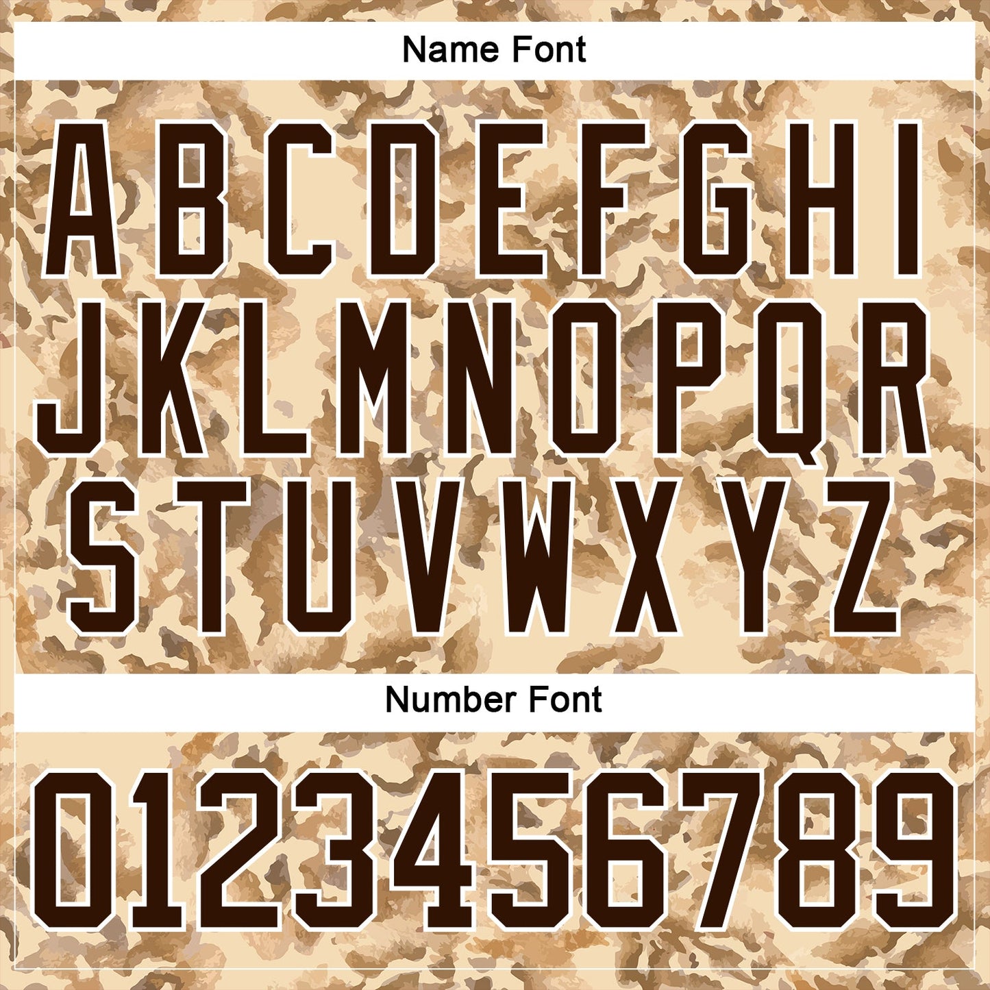 Custom Camo Brown-White 3D Camouflage Grunge Desert Hockey Lace Neck Jersey view 7