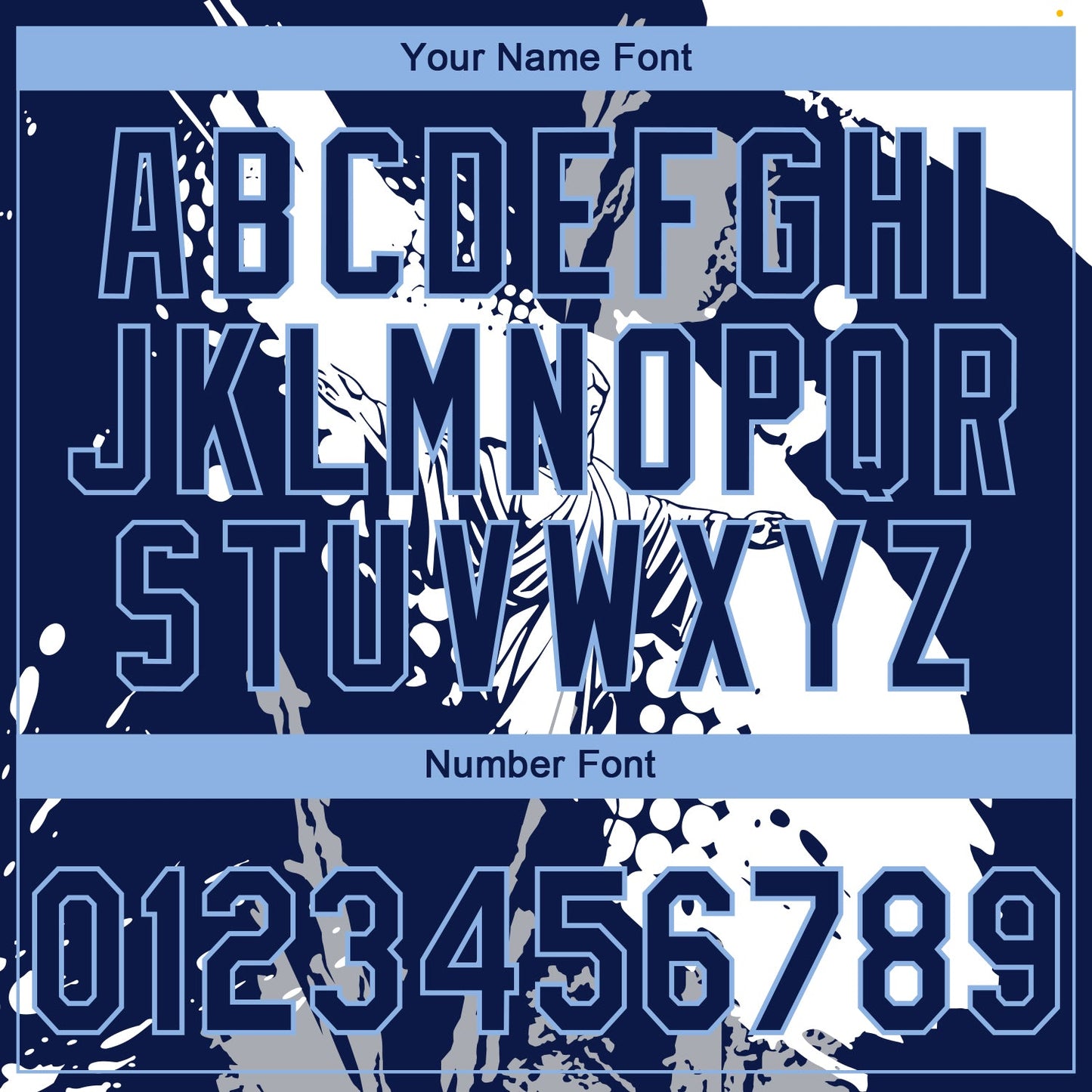 Custom Stitched Navy Light Blue-White Religion Jesus Christ Pullover Sweatshirt Hoodie view 6