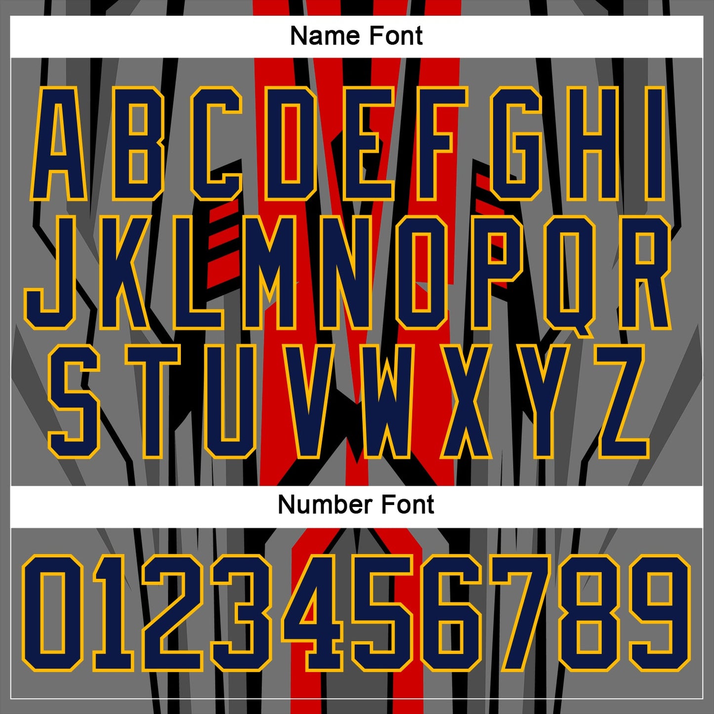 Custom Red Navy Black Gray Gold-White Cyber Mecha E-sport Hockey Jersey view 7