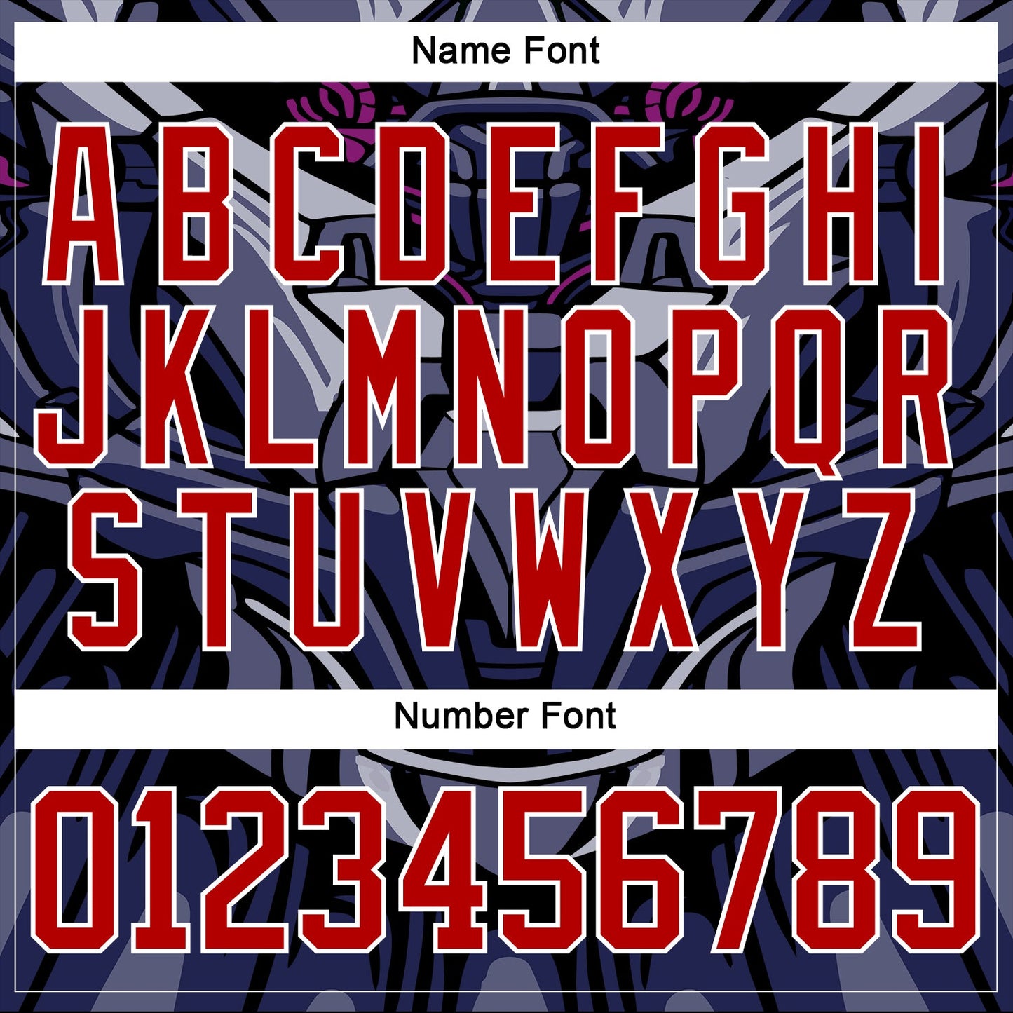 Custom Red Blue Black Purple-White Cyber Mecha E-sport Hockey Jersey view 7